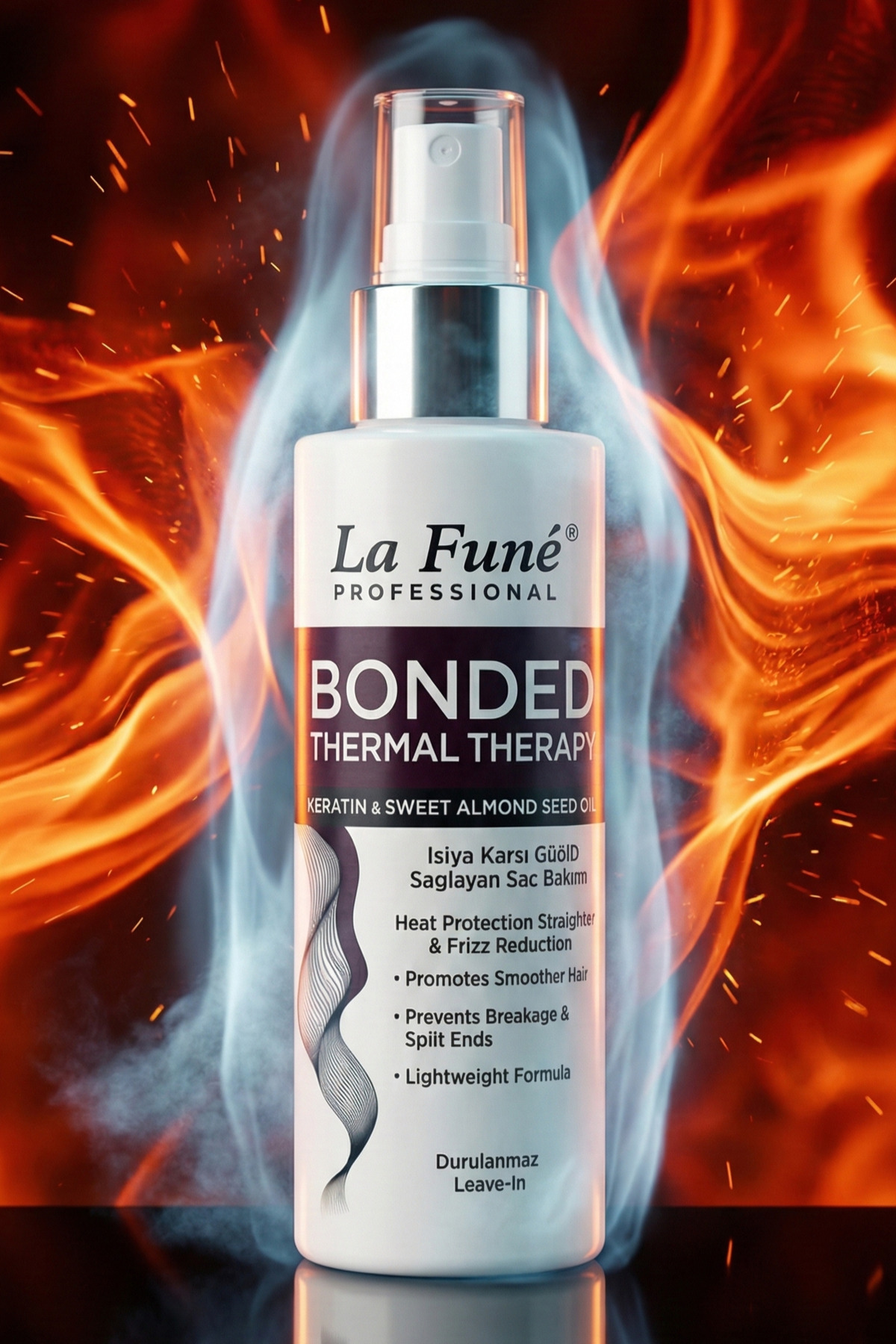 LF Lafune Bonded Thermal Fön Maşa Öncesi Yüksek Isı Koruyucu Durulanmayan Kırılma Karşıtı Saç Spreyi 150 ml — BONDED150