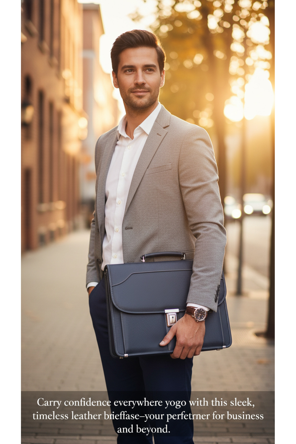 Missy mind  Erkek Evrak Çantası 15,6 inç Organizer Bölmeli A4 Kağıt ve Dosya Uyumlu Omuz Askılı - Görsel 2