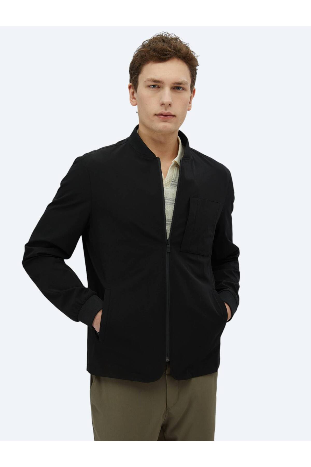 کاپشن ورزشی مشکی معمولی فیت با الیاف میکرو ژل Kip