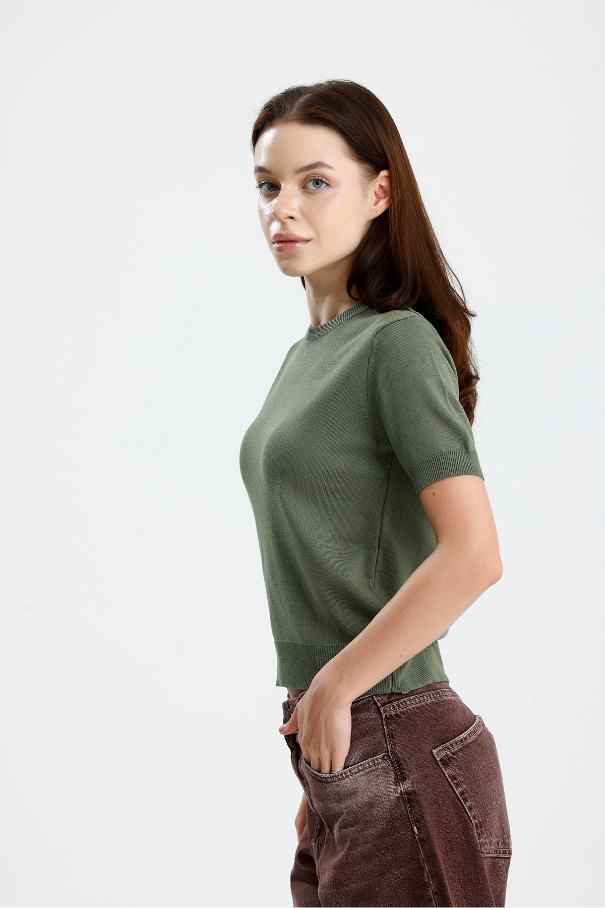 figo  Kısa Kol Kadın Triko - Görsel 5