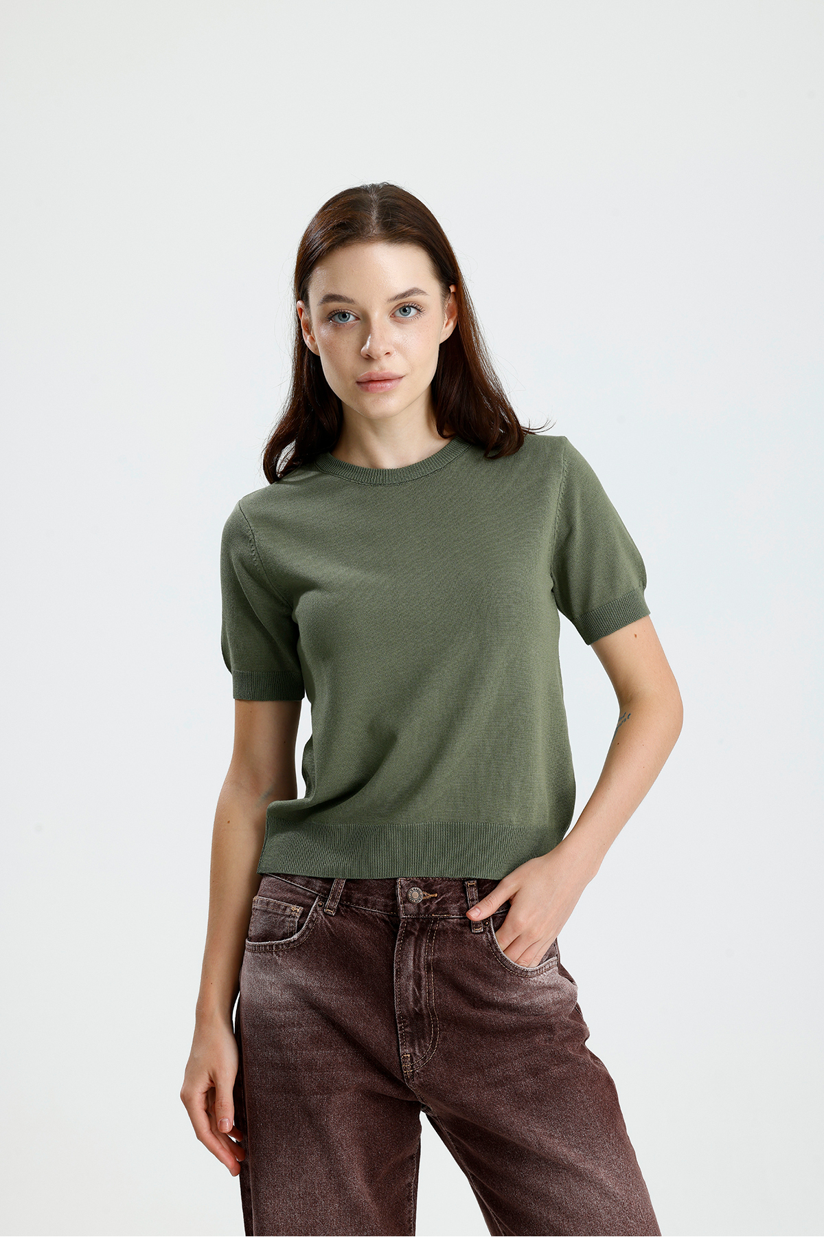 figo  Kısa Kol Kadın Triko - Görsel 7