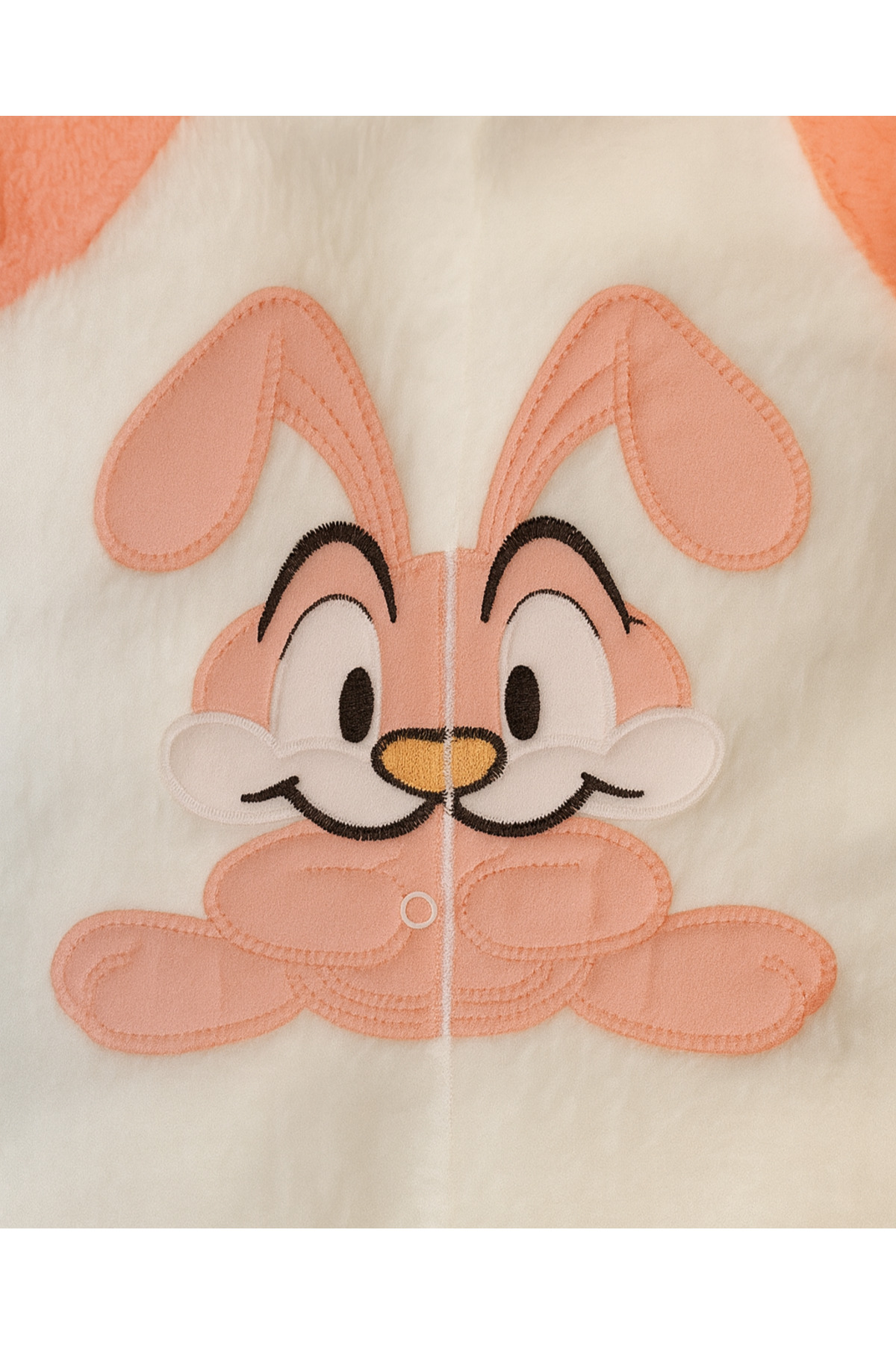 eomix kids Kışlık bebek tulum tavşan figürlü Welsoft puf kumaş tavşan nakışlı çıtçıtlı 6-9 ay fotoğrafı 4 (önizleme)