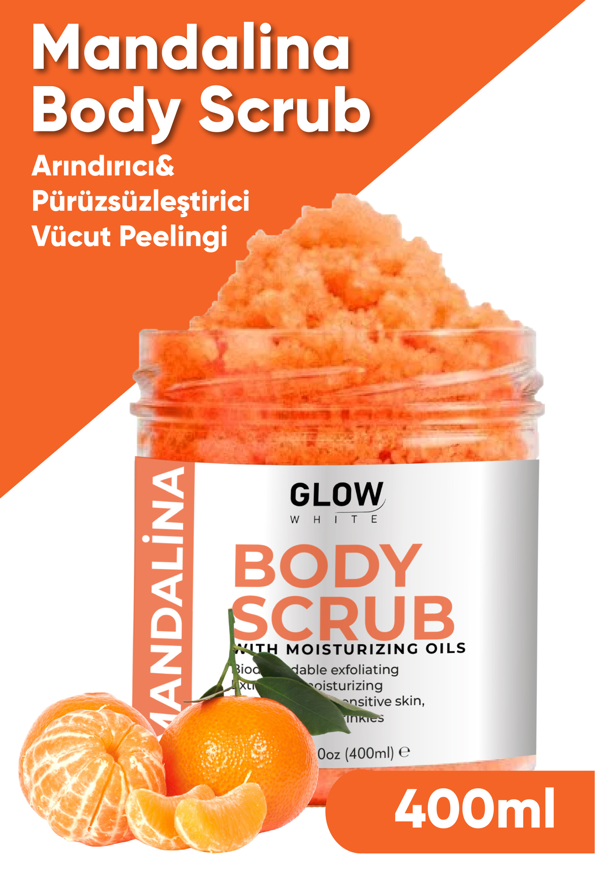Mandalina Body Scrub 400g – Cildi Arındıran, Canlandırıcı ve Nemlendirici Tuzlu Vücut Peelingi — P-MANDALİNA-1 — تصویر 6 از 6