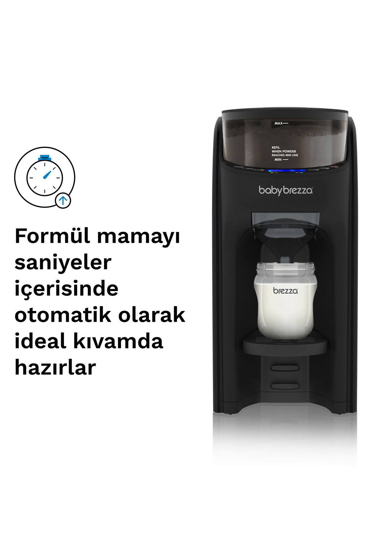 BABY BREZZA Formula Pro Advanced Otomatik Mama Makinesi Siyah fotoğrafı 2 (önizleme)