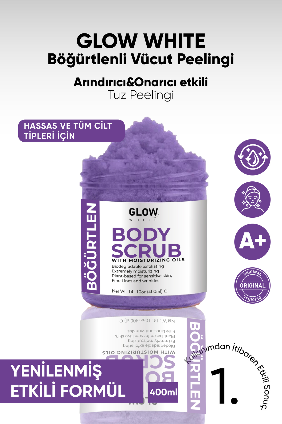 GLOW WHITE Böğürtlen Body Scrub 400g – Cildi Arındıran, Nemlendirici ve Canlandırıcı Tuzlu Vücut Peelingi — P-BÖGÜRTLEN-1