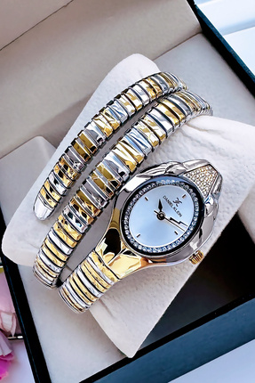 Daniel Klein Yılan Saat Model - Kadın Kol Saati, Su Geçirmez Gold Gümüş Çelik...