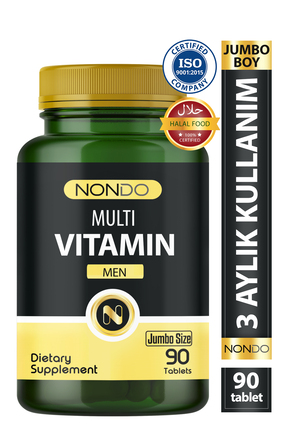 Nondo Multivitamin Men 90 Tablet Jumbo Boy ( Erkeklere Özel Multi Vitamin )