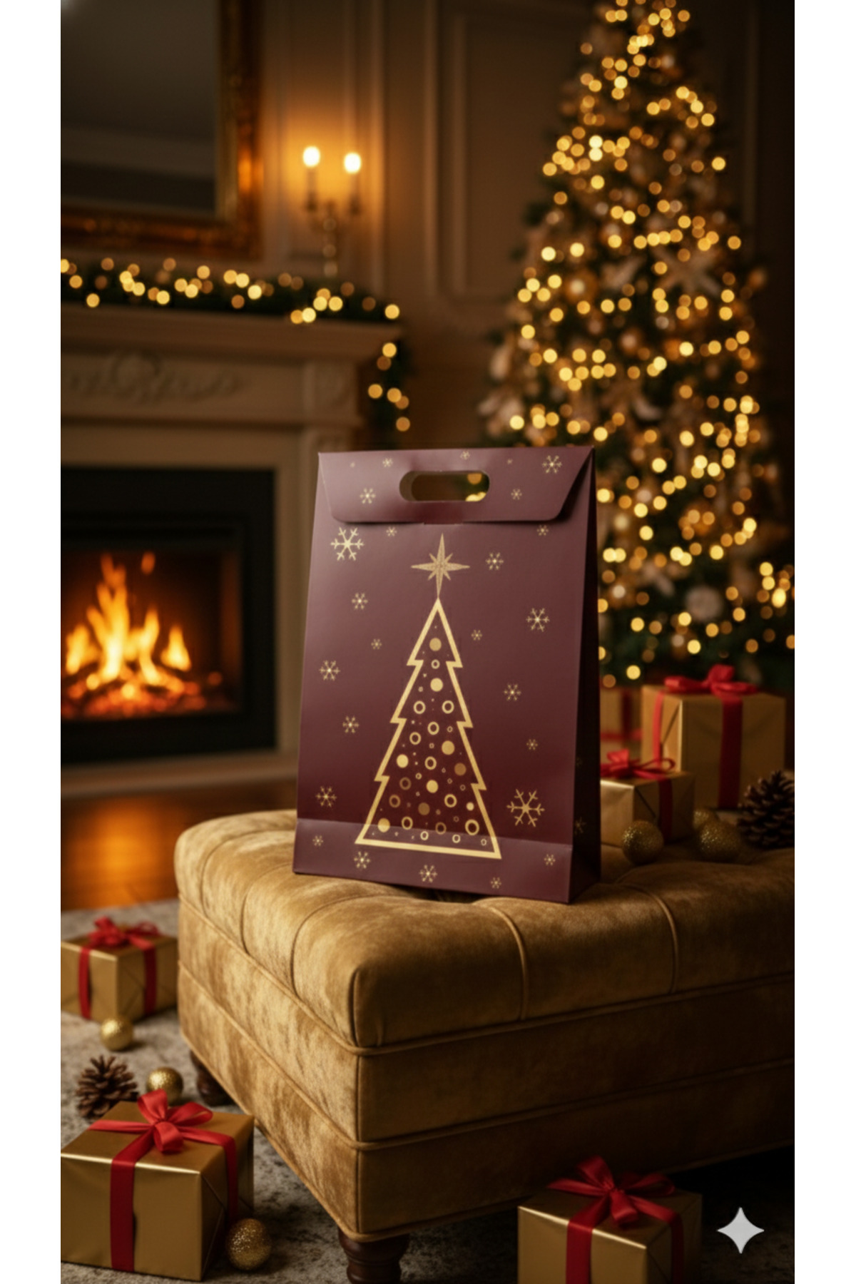 demontecraft yılbaşı hediye paketi zarf çanta 2 adet 35x25x9
