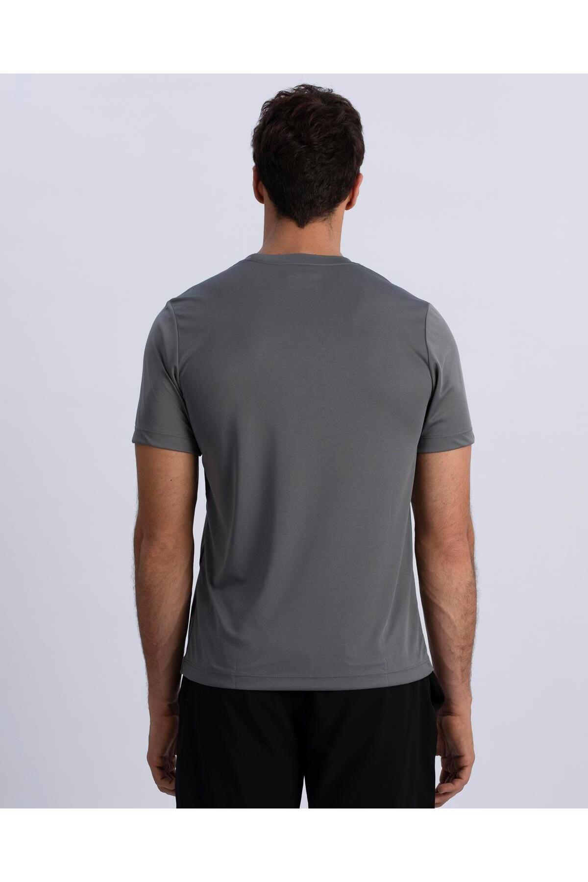 Kappa Kombat Crew Neck Tee Erkek Antra Gri Regular Tişört görsel 5