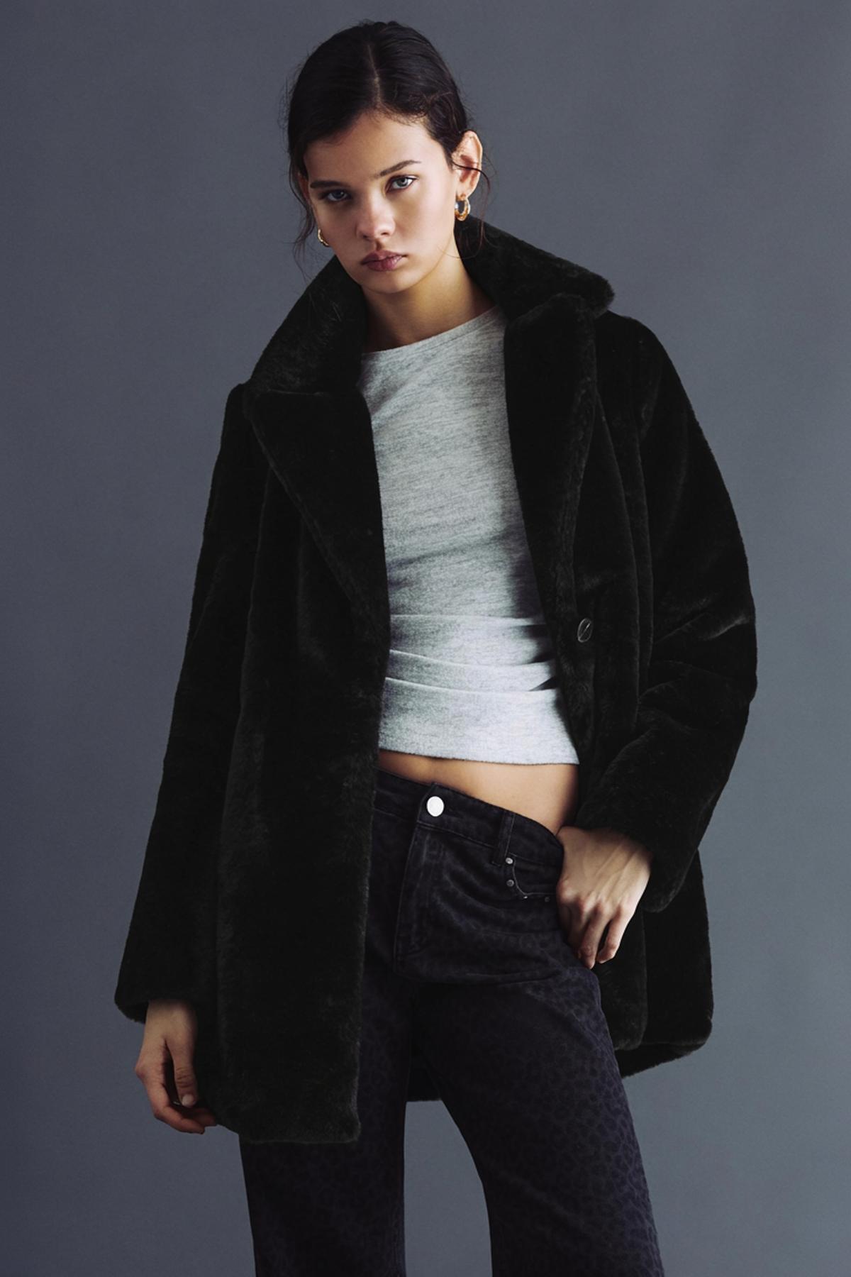 Pull & Bear Kürk yakalı kaban