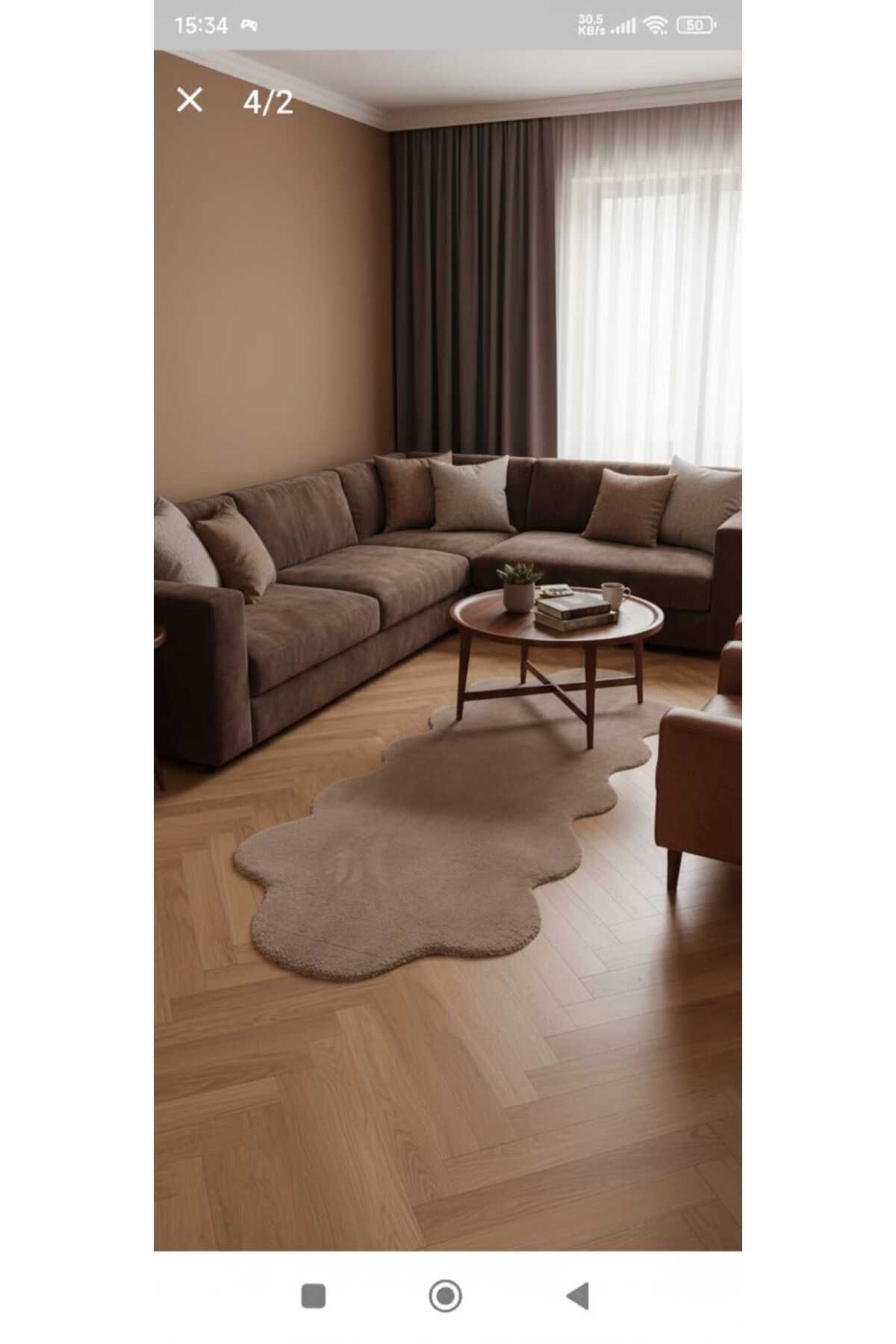 DOUBLE HEAD TAFŞAN KURK NEW GENERATION VISION OVAL MODERN POST PLUSH ANTI-SLIP CARPET HOME TEXTILE
