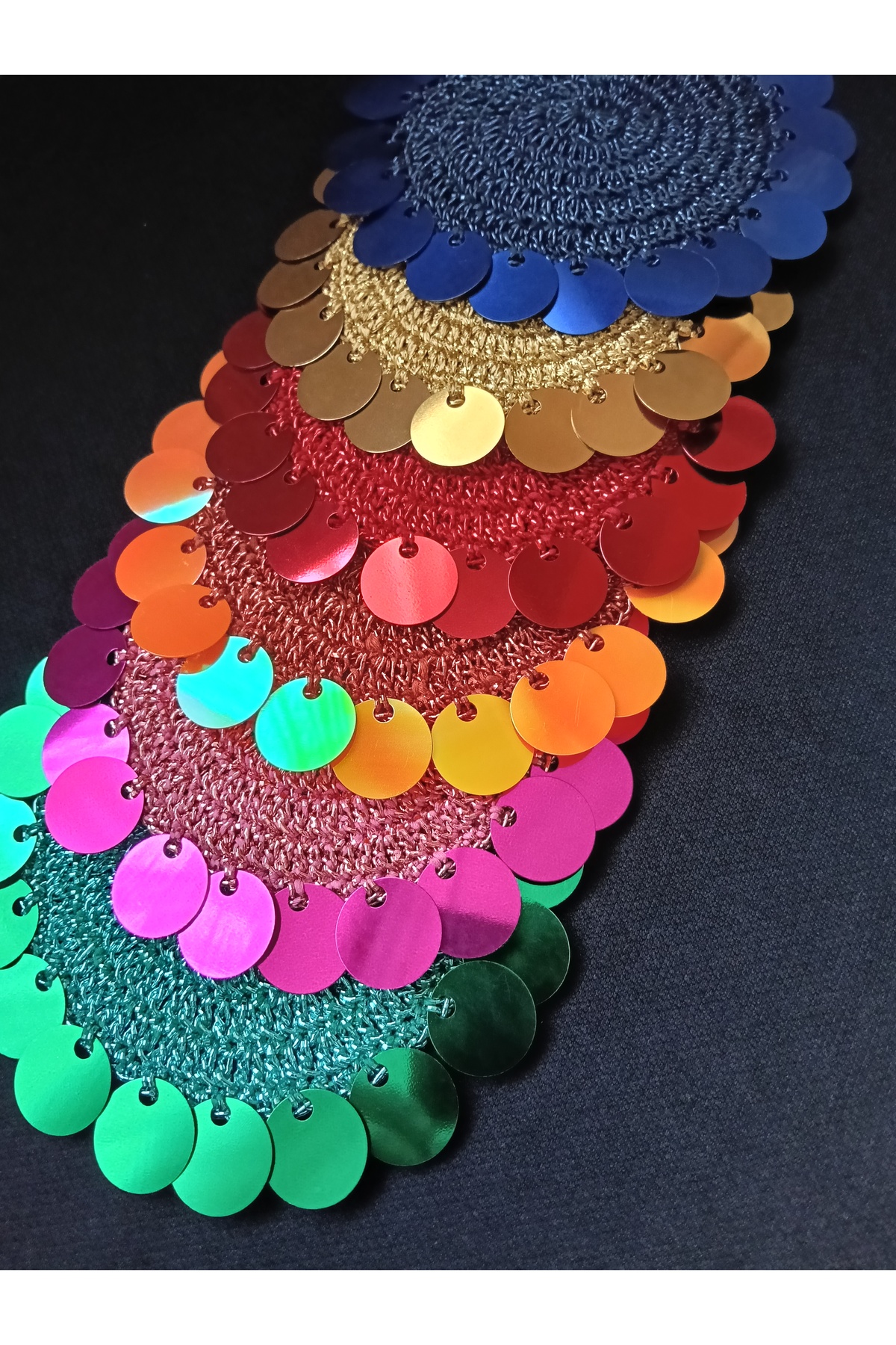 Coffee Sequinned Presentation Napkin 6 Colored