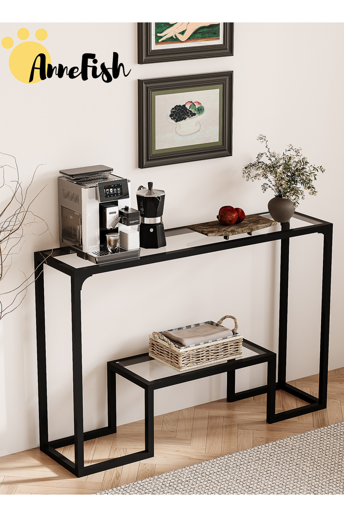 طاولة أريكة زجاجية ثلاثية الطبقات بمقاس 120*30*80...