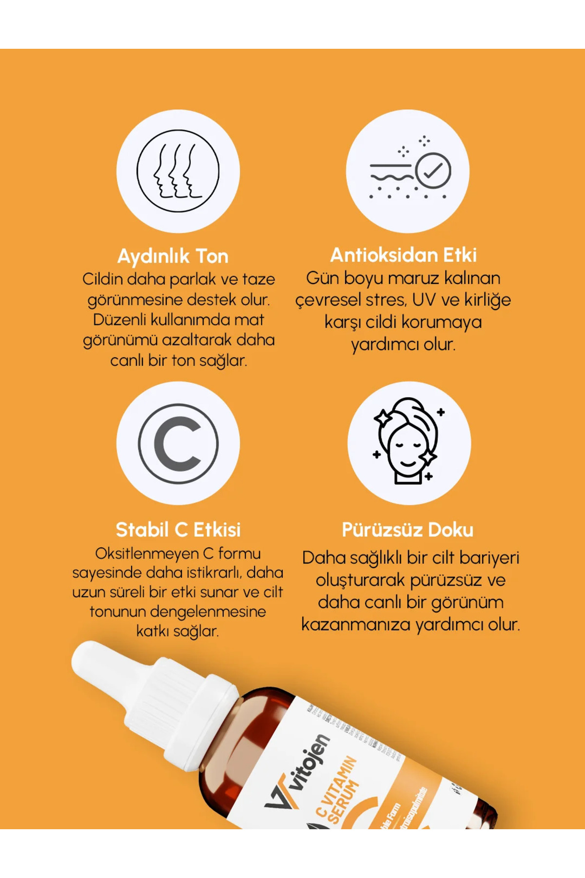 C Vitamini Serum | Antioksidan Etki | Ton Eşitlemeye Yardımcı Formül — 19 — تصویر 4 از 5