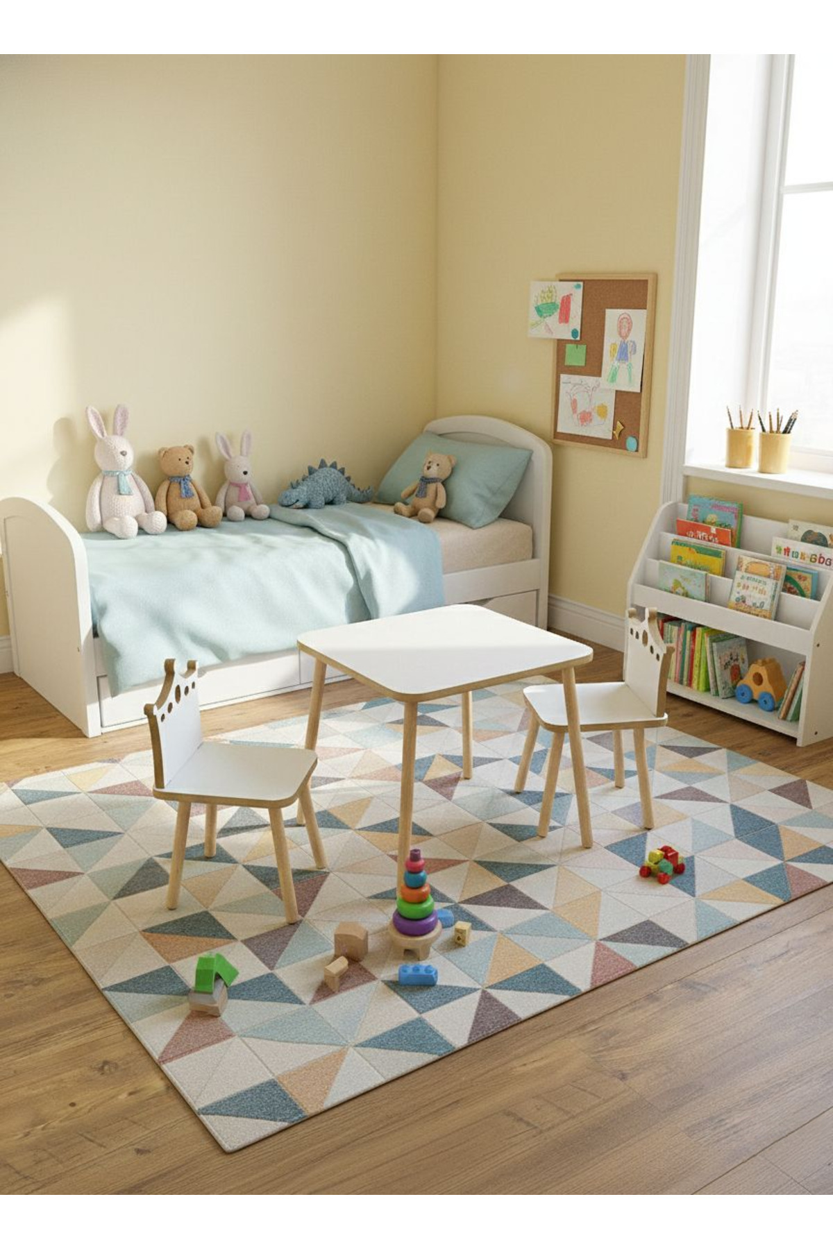 Children's Table Chair Set Activity Table Study Table 1 Table 2 Chairs