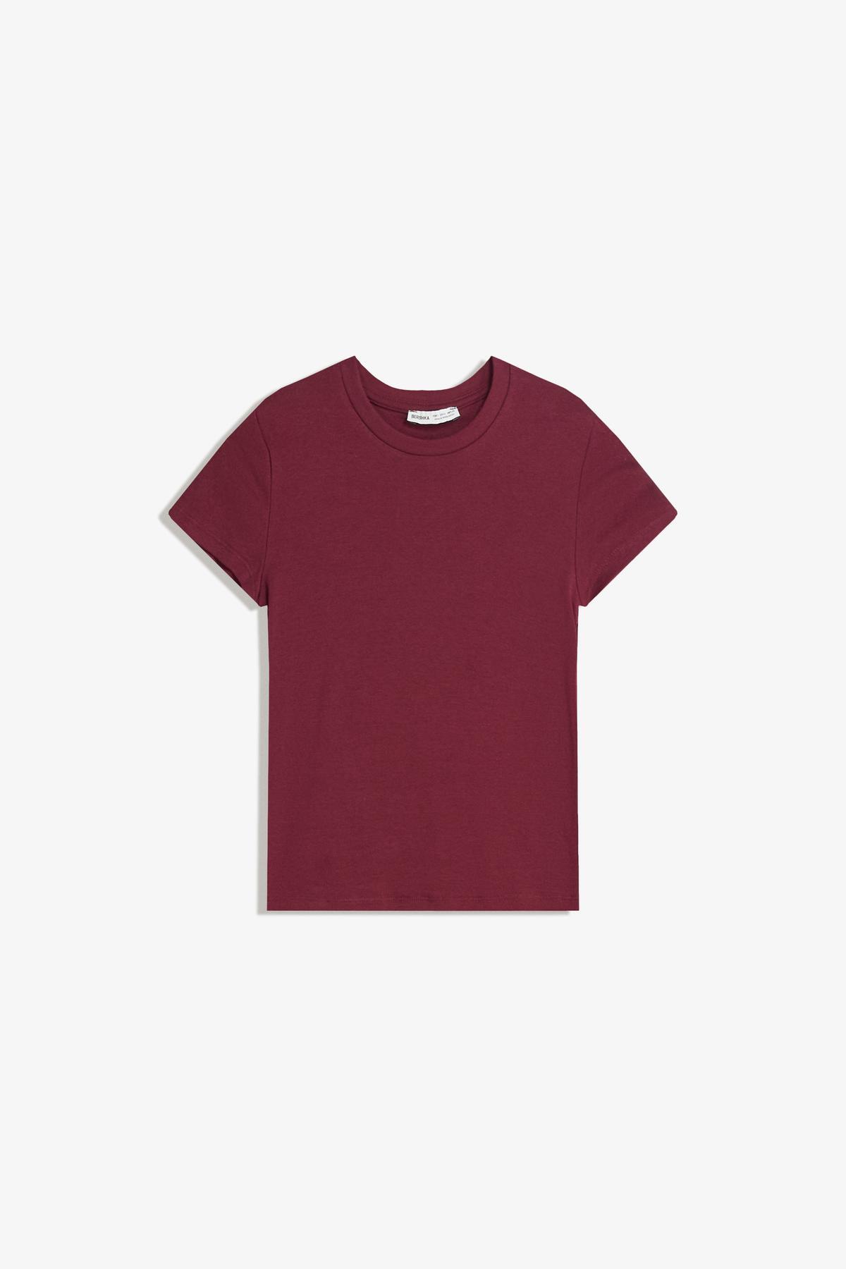 Bershka  Kısa kollu bisiklet yaka tişört - Görsel 4