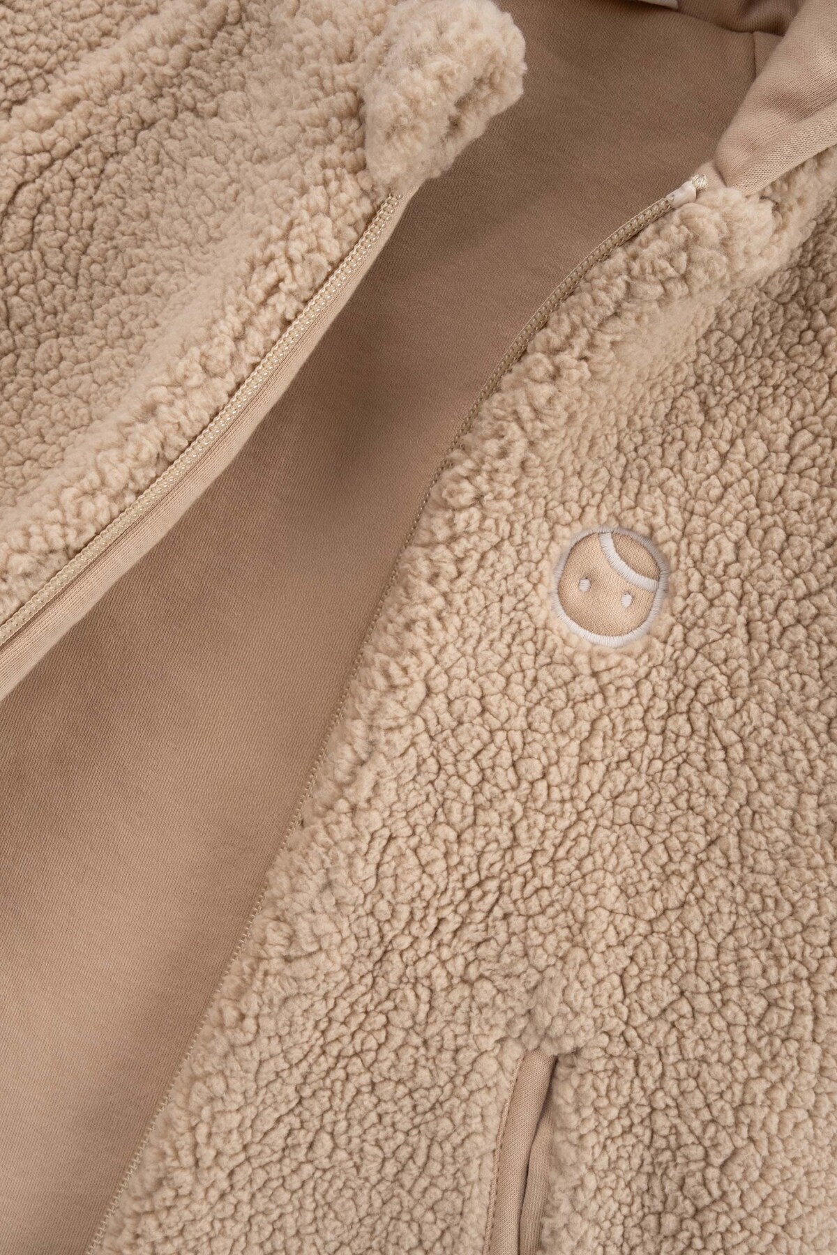 Little Gusto Wellsoft Kapüşonlu Bebek Ceket Bej fotoğrafı 3 (önizleme)