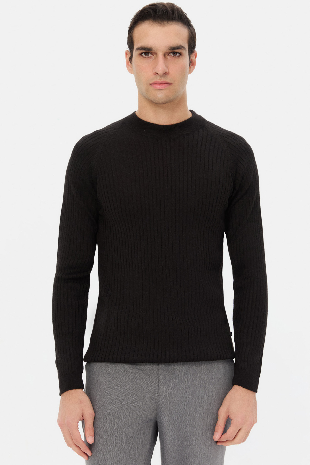 Twn Slim Fit Siyah Kazak — مشکی 3EC060192105M
