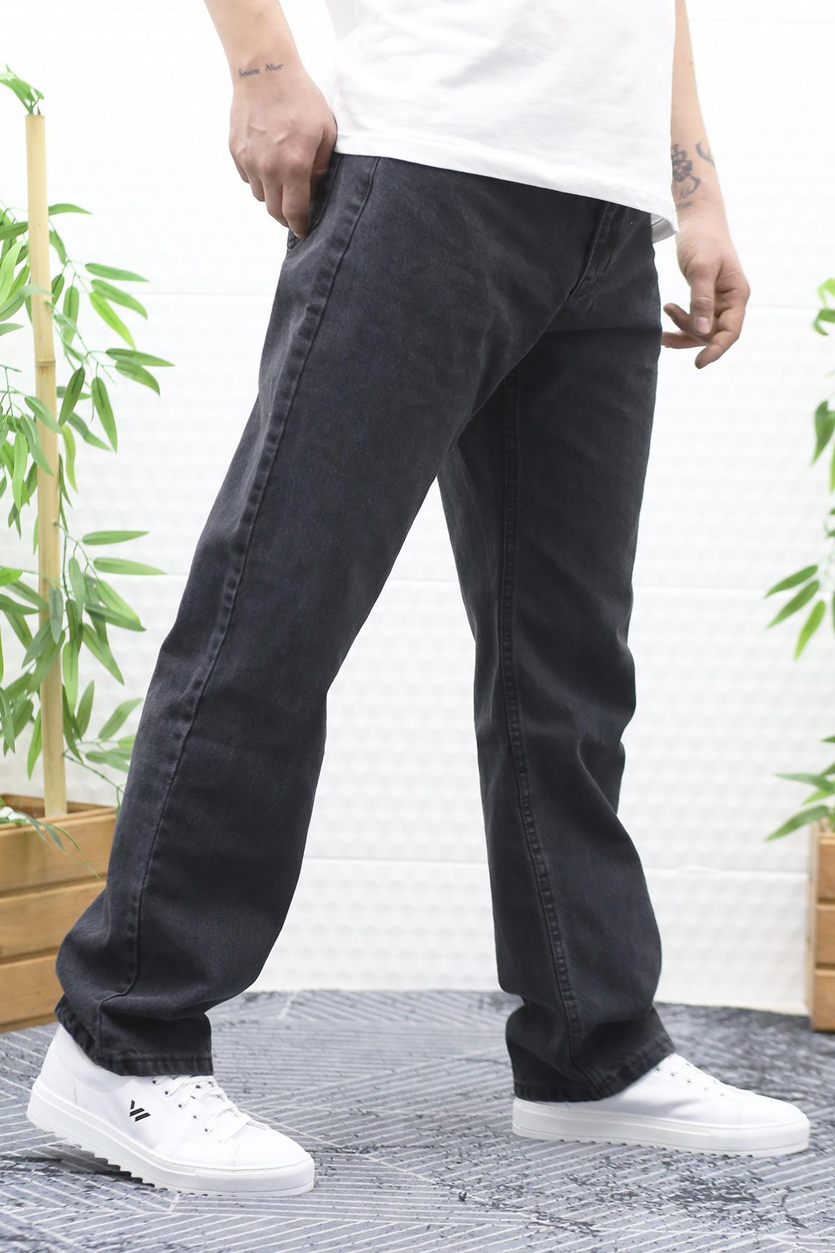 WAFRA  Erkek Baggy Bol Kesim Kot Pantolon - Görsel 7