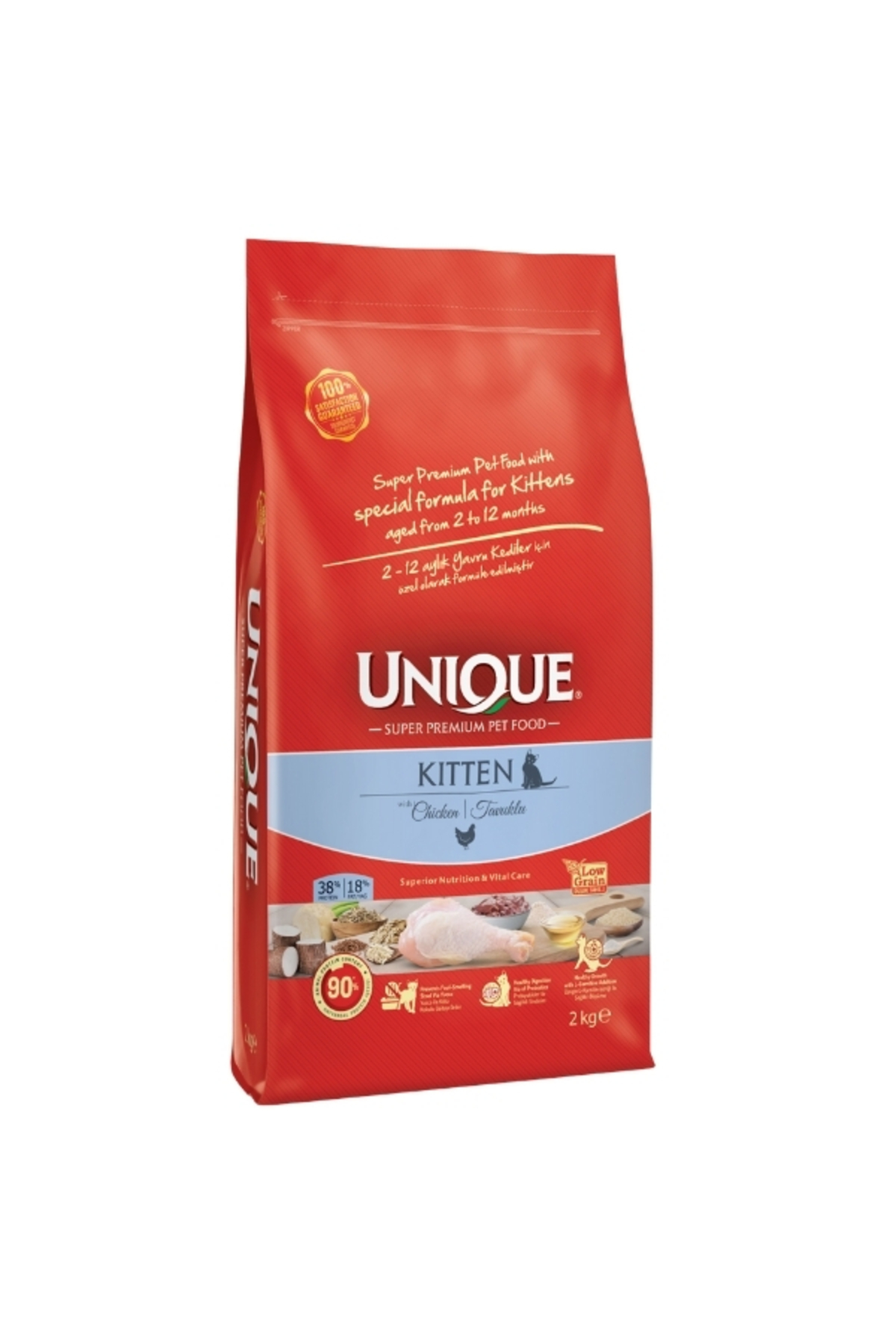 Unique Tavuklu Düşük Tahıllı Yavru Kedi Maması 2 Kg-0 - 1 Yaş