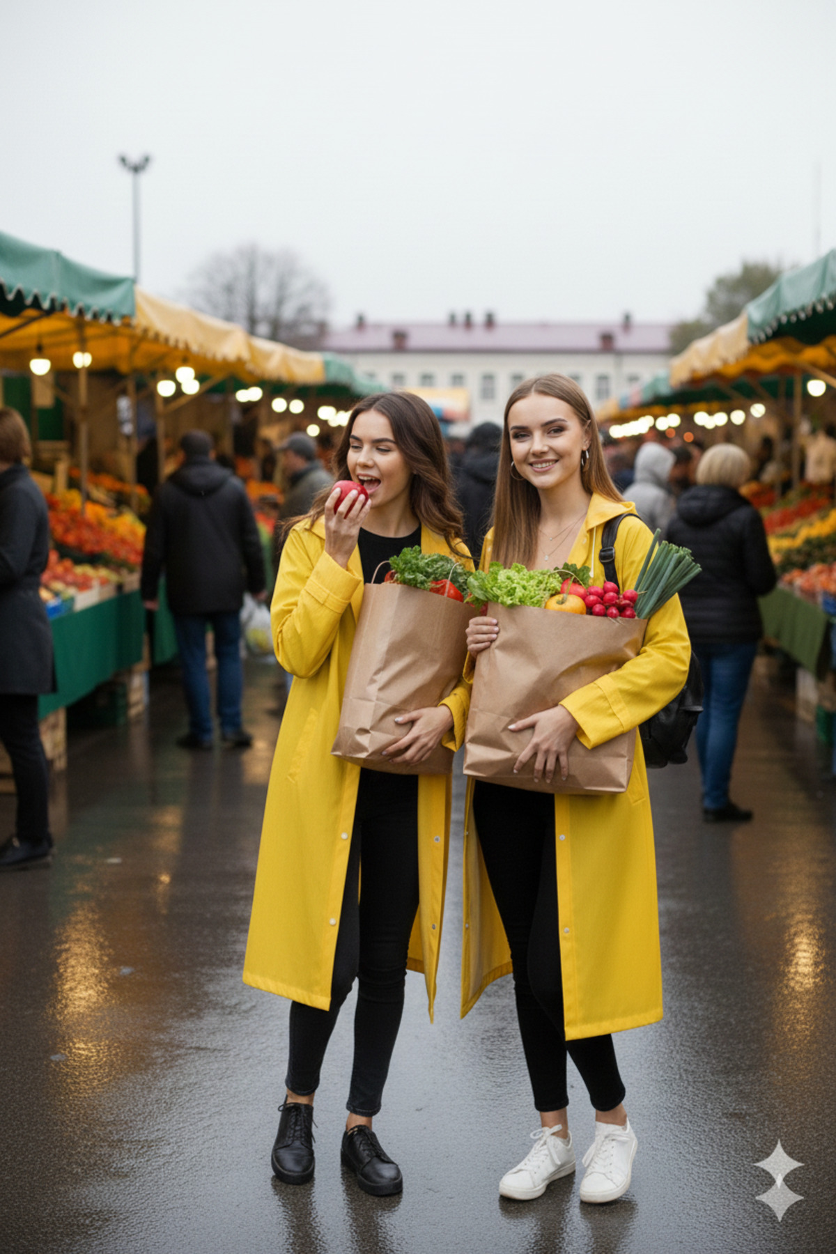 İMEXTECH  Unisex Sarı Eva Kumaş Su Rüzgar Geçirmez Yağmurluk Taraftar Yağmurluğu - Görsel 4