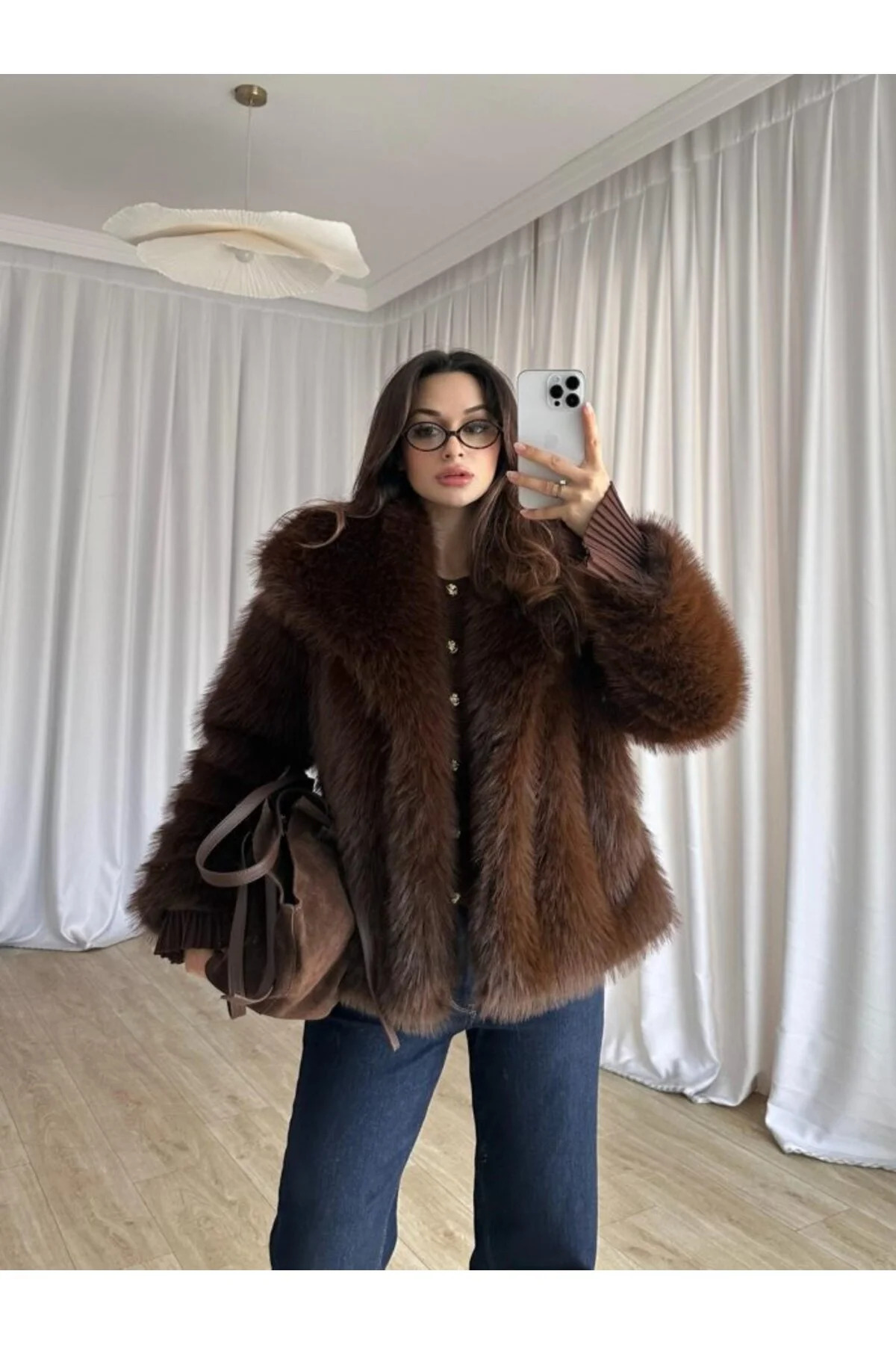 TİLLE Yumuşak Dokunuşlu Oversize Peluş Mont