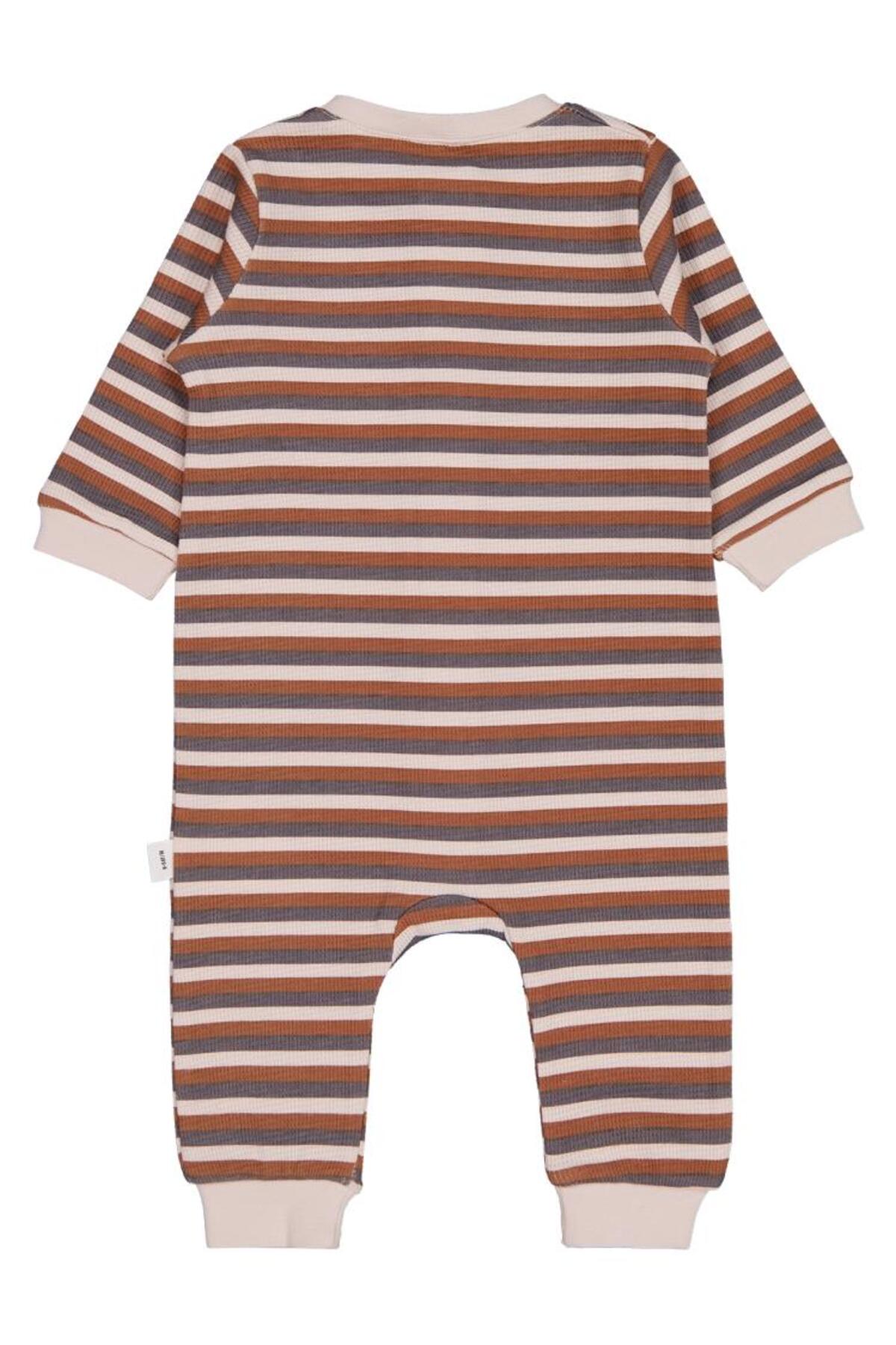 Civil Baby Çizgi Empirme 6-18 Ay Tulum - Bej fotoğrafı 2 (önizleme)