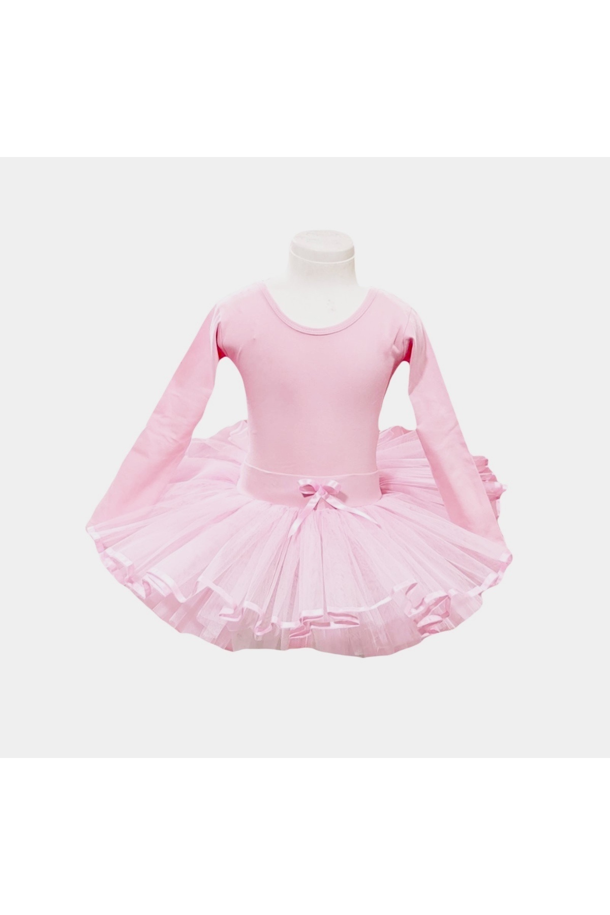 yıldız bale ve spor ürünleri Uzun Kol Sırtı Çapraz Bale Mayosu & Kurdeleli Tül Etek