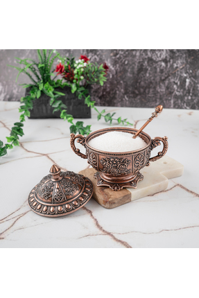 DMT COPPER HOME Gaziantep Bakır Zamak Şekerlik Kase yükseklik 11 cm Genişlik ...