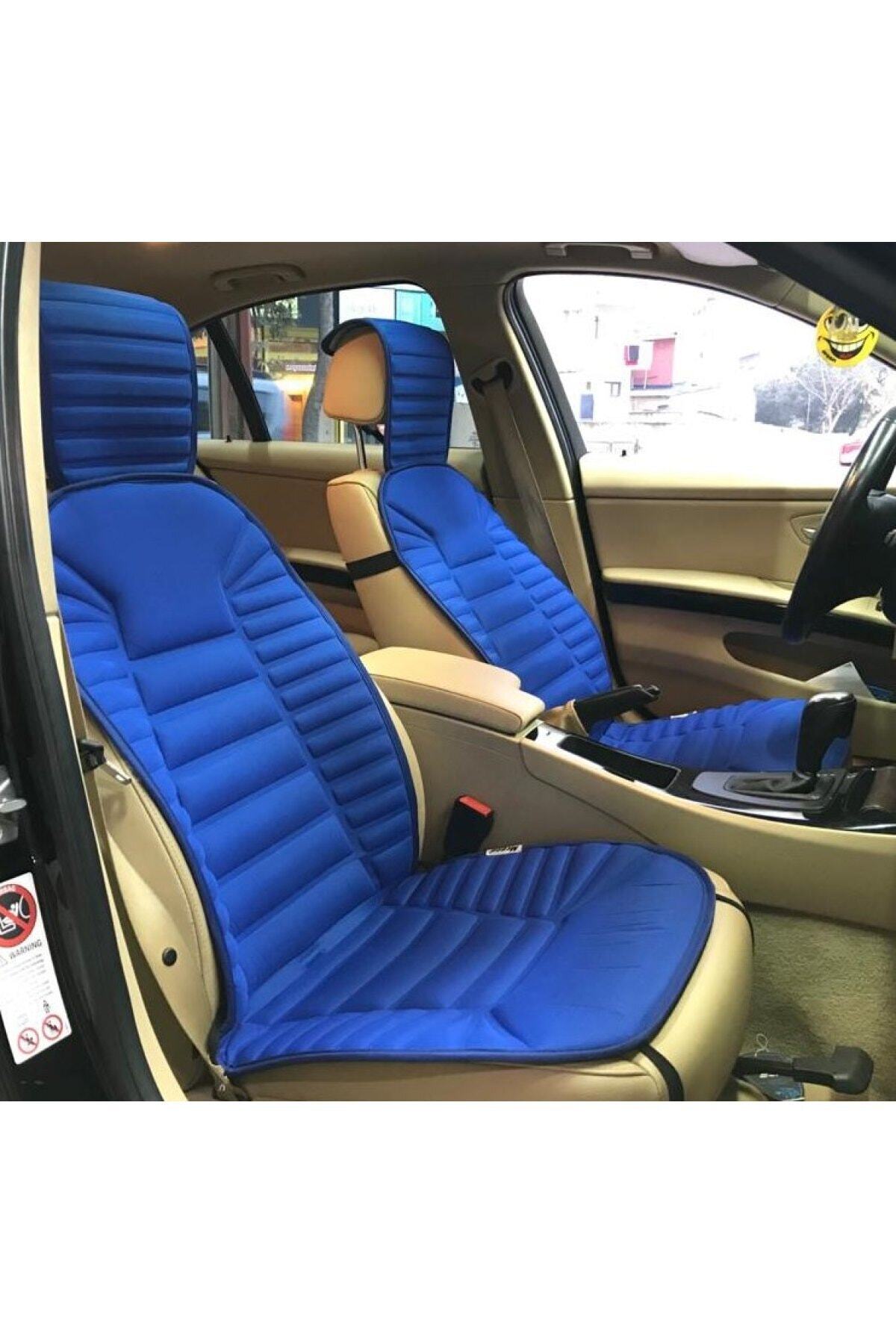 Cartex Fiat Egea Uyumlu Mavi Koltuk Kılıf Koruyucu Minderi Ön 2li Minder Ortopedik Lüks fotoğrafı 3 (önizleme)