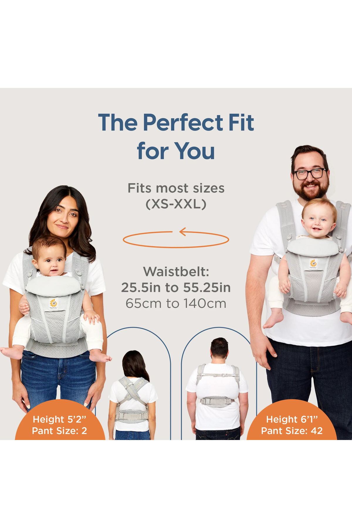 Ergobaby Omni Dream (Pearl Grey) 4 Farklı Taşıma Pozisyonlu Ergonomik Kanguru, 0-4 Yaş Yeni Doğan fotoğrafı 6 (önizleme)