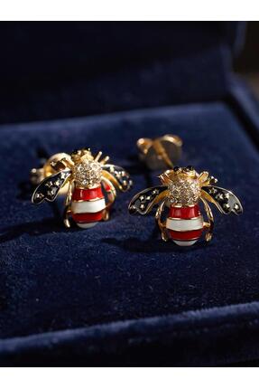ayoljewelry Arı Küpe Gold Detaylı