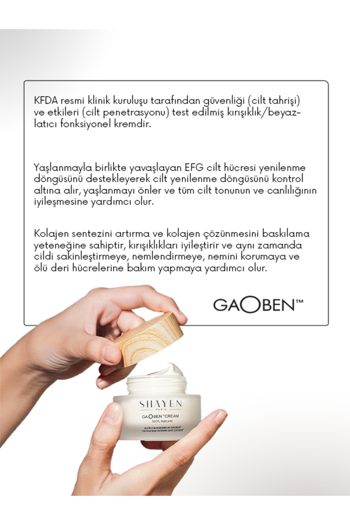 کرم GAOBEN™ | کرم صورت مراقبتی و محافظتی قوی با عصاره گیاهی تخمیر شده ۱۰۰٪ طبیعی - فرمولاسیون ثبت شده برای پوست خشک و خیلی خشک - مرطوب کننده، مغذی و ترمیم کننده پوست ضد پیری — ۸۸۰۹۱۸۷۷۹۳۶۹۷ — تصویر 5 از 7