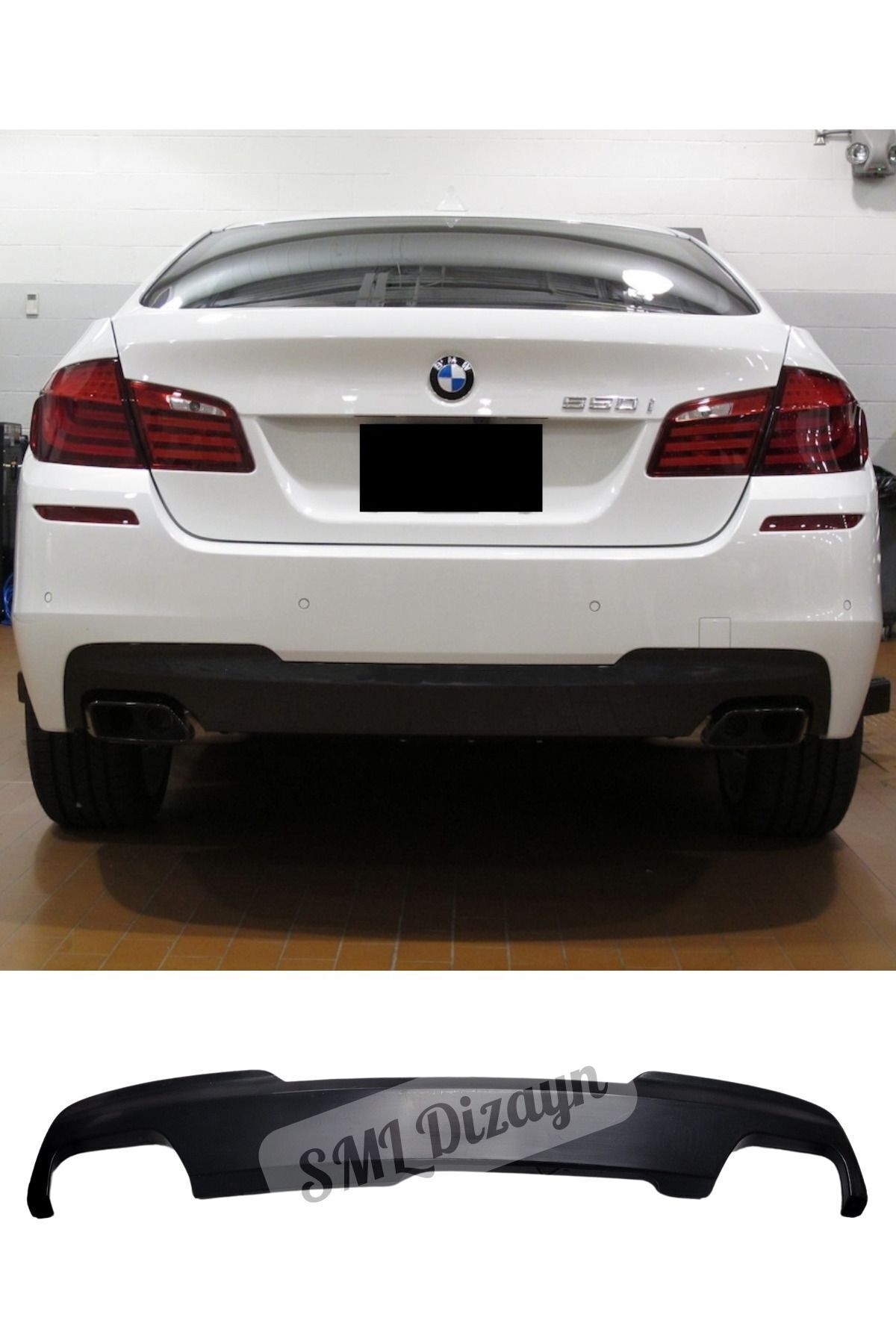 OEM Bmw F10 2010-2017 550 M Sport Difüzör Boyasız Plastik F10 550m Arka-rear-diffuser-difizör-difüzör