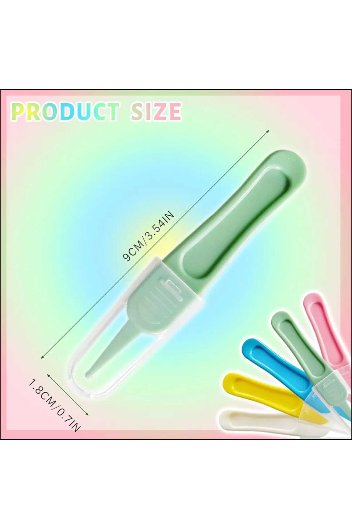 lawrenceshop 2 Adet Bebek Burun Kulak Göbek Temizleme Cımbızı Plastik İnce Uçlu Hassas Cımbız fotoğrafı 6 (önizleme)