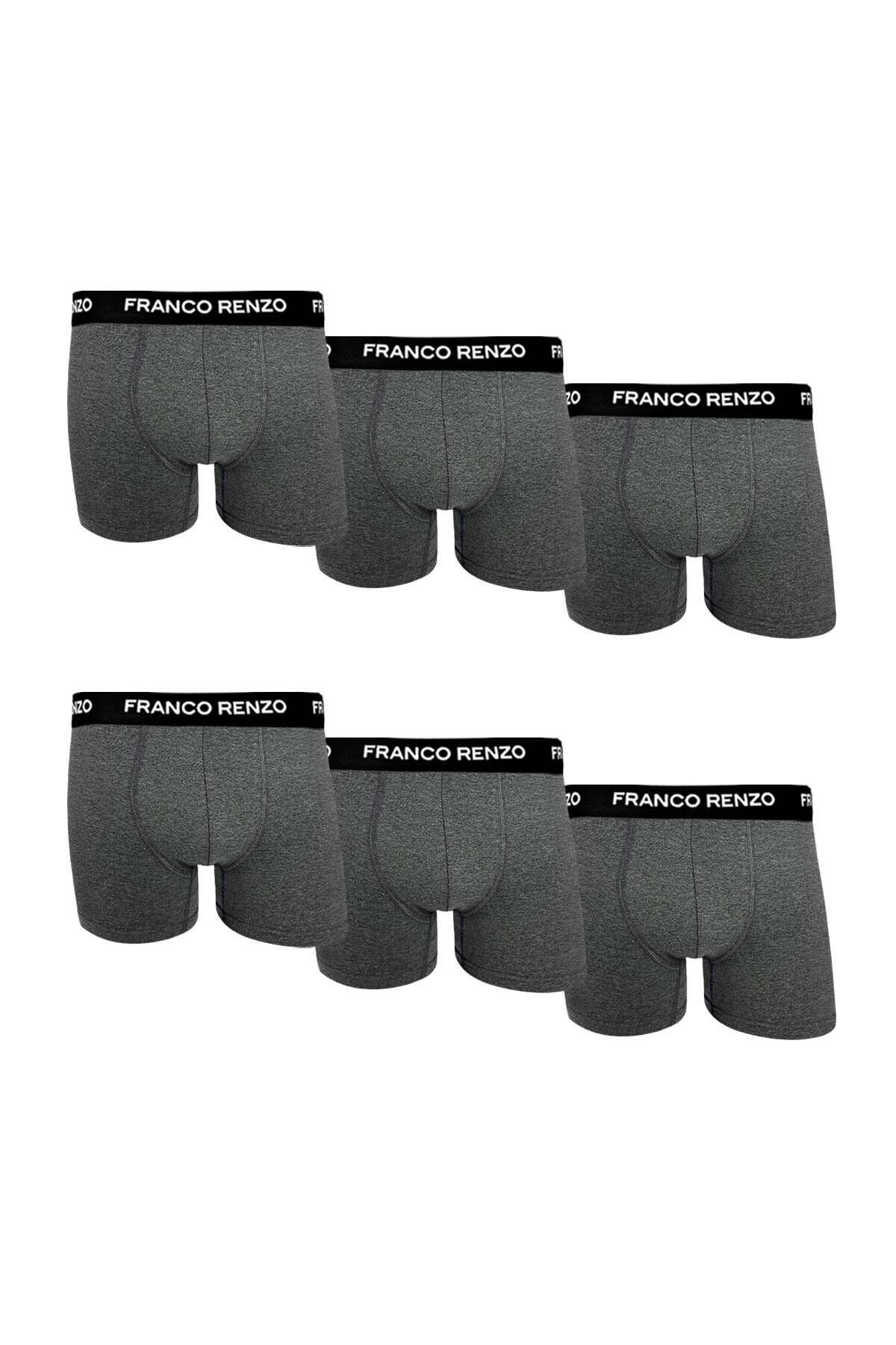 Men's 6-Pack Luxury Boxer with Cotton and Lycra - Anthracite