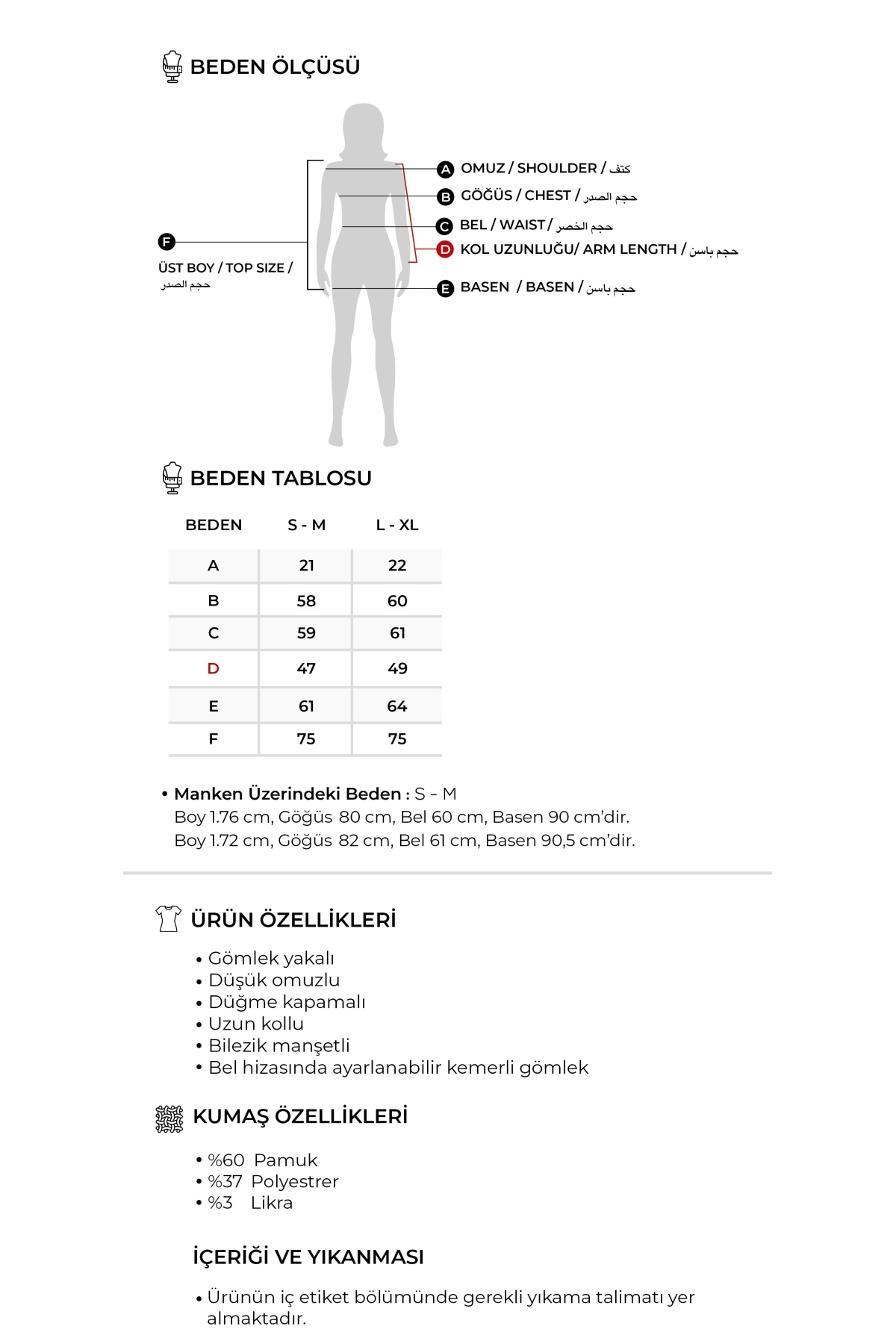 ebu prive  Kadın Gabardin Kemerli Gömlek Kahve - Görsel 7