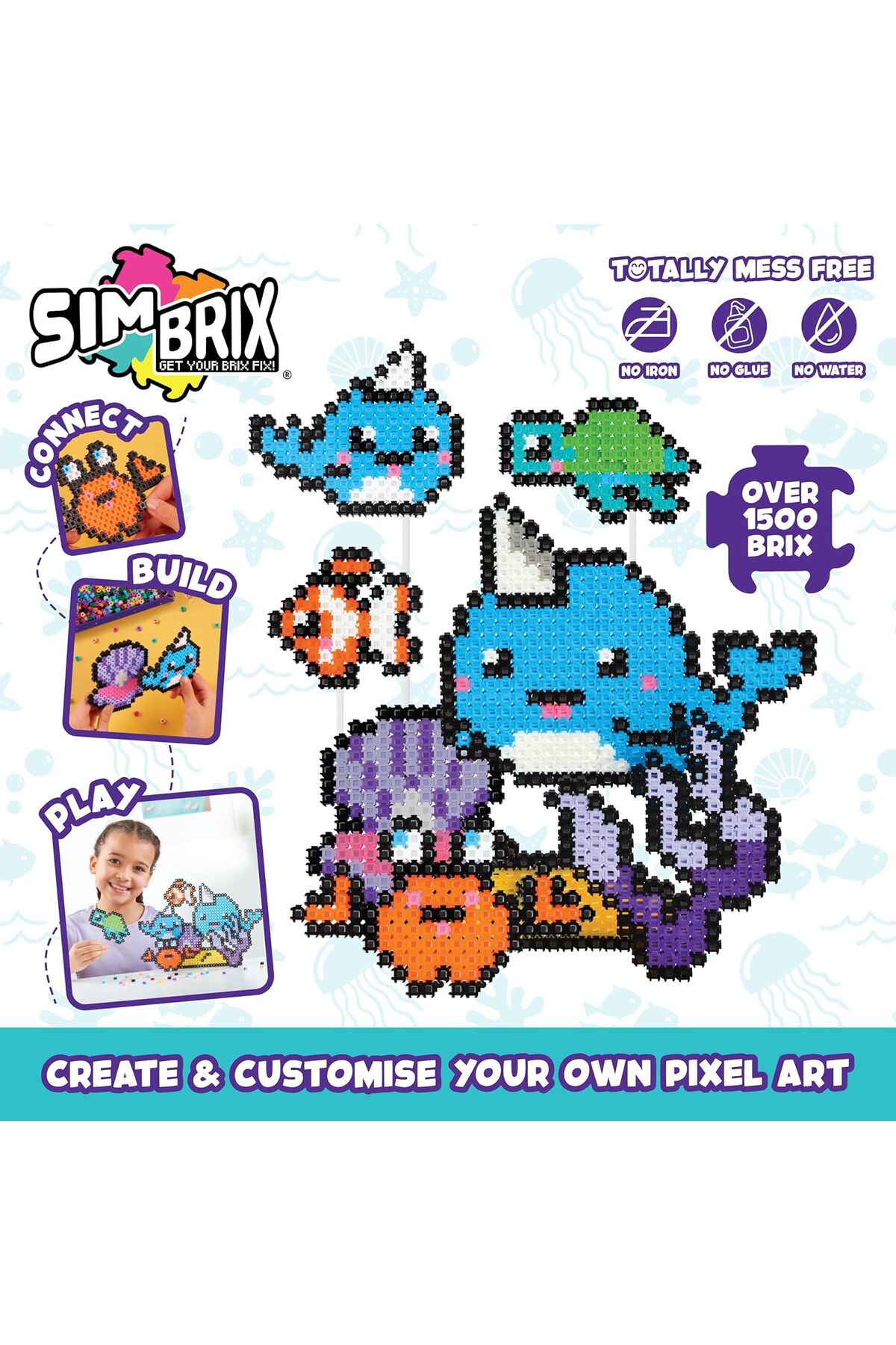 پک تم زیرآبی سیمبریکس (07995) - بیش از 1500 بریکس، سنین 5 سال به بالا