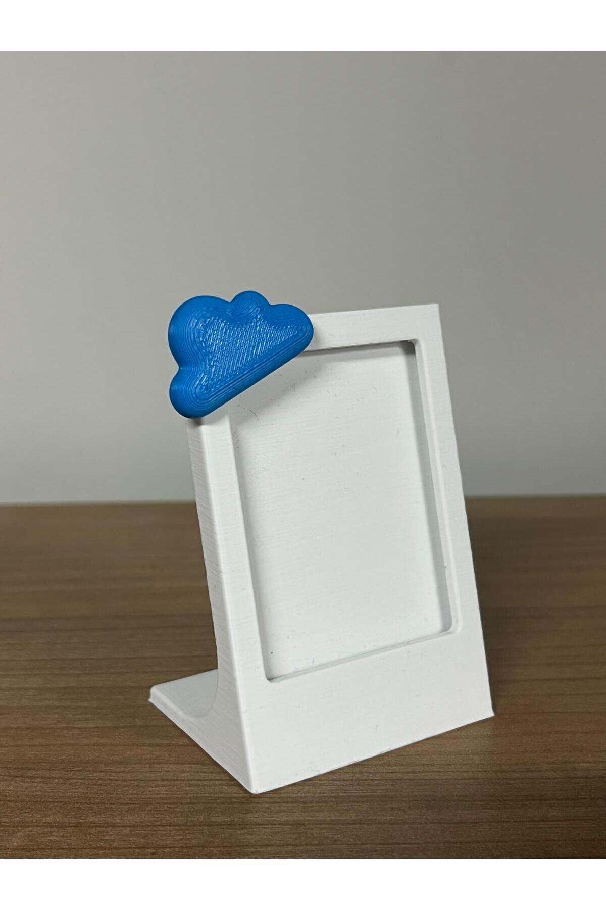 Root Made Bulut Detaylı Minimalist İnstax Fotoğraf Çerçevesi Vesikalık Bebek, Aile, Hatıra Çerçevesi fotoğrafı 4 (önizleme)