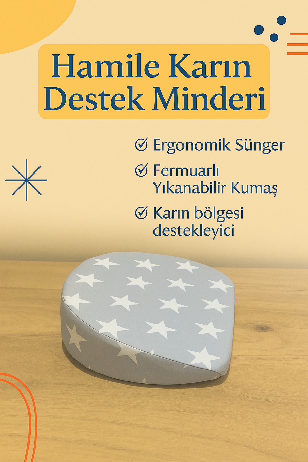 ESPEBA Hamile karın destek minderi/hamile yastığı gri fotoğrafı 2 (önizleme)