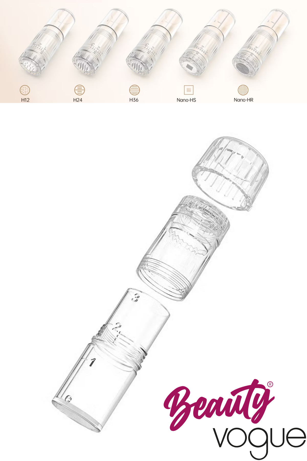 2 adet H5 Hydra Pen Iğnesi NANO Mezoterapi Dermapen Kartuşu — hydrapenh5nano — تصویر 3 از 4