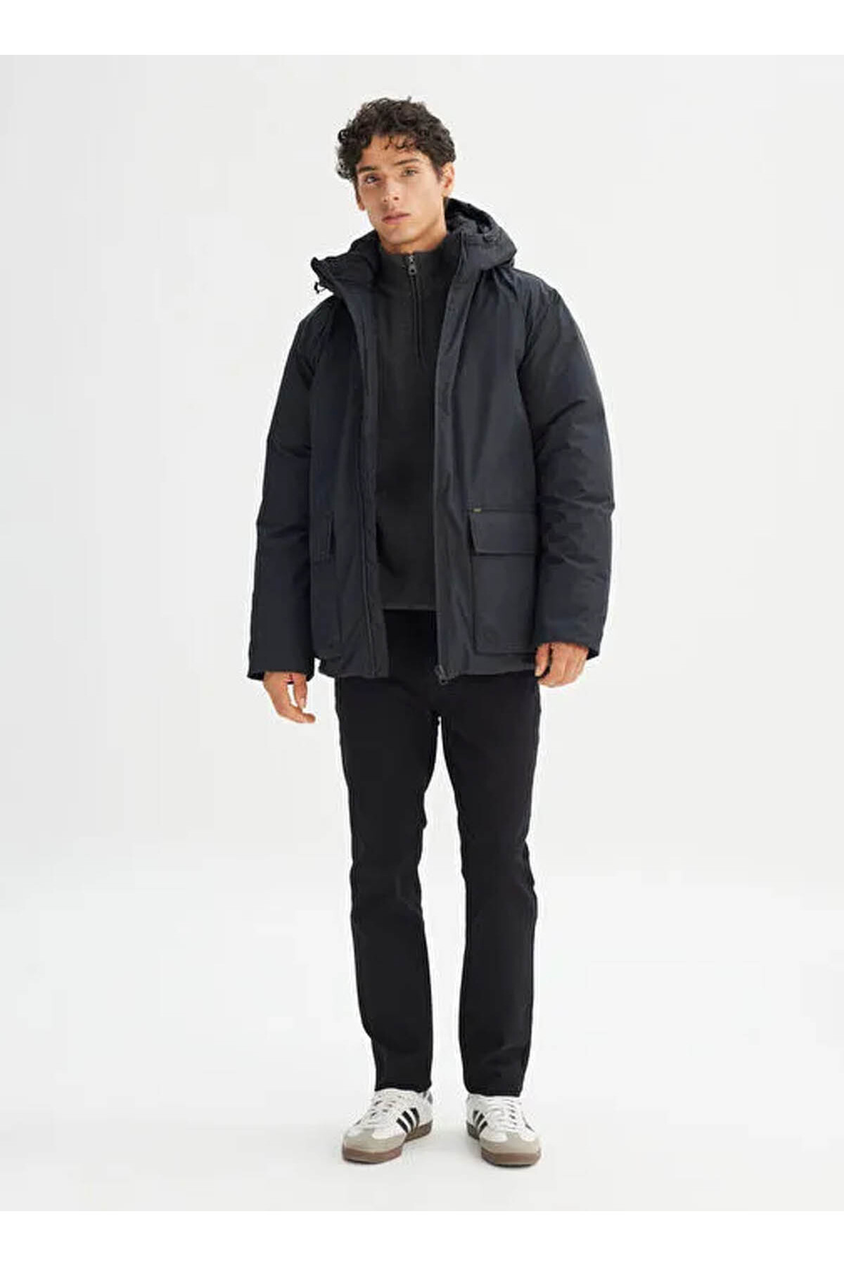 مانتو مردانه مشکی Puffer Lr317064001 — مشکی 5003317556 — تصویر 3 از 5