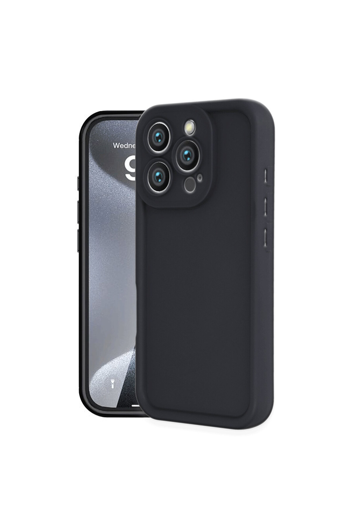iPhone 16 Pro Max Kılıf Kamera ve Kenar Koruma Çıkıntılı Soft Renkli Silikon Kapak
