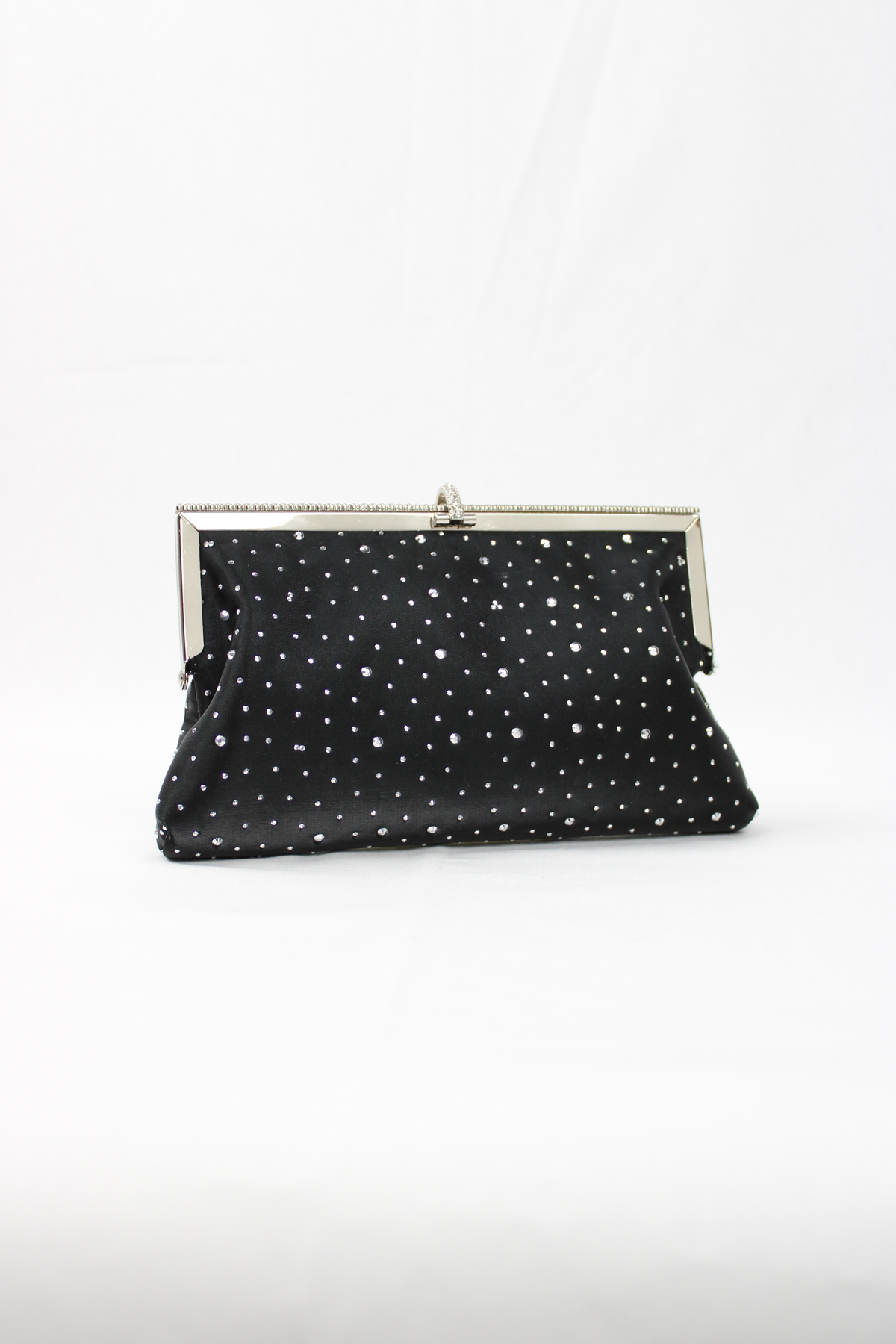 mossi Kadın Metal Çerçeveli Taş Detaylı Zincirli Abiye Clutch Çanta görsel 3