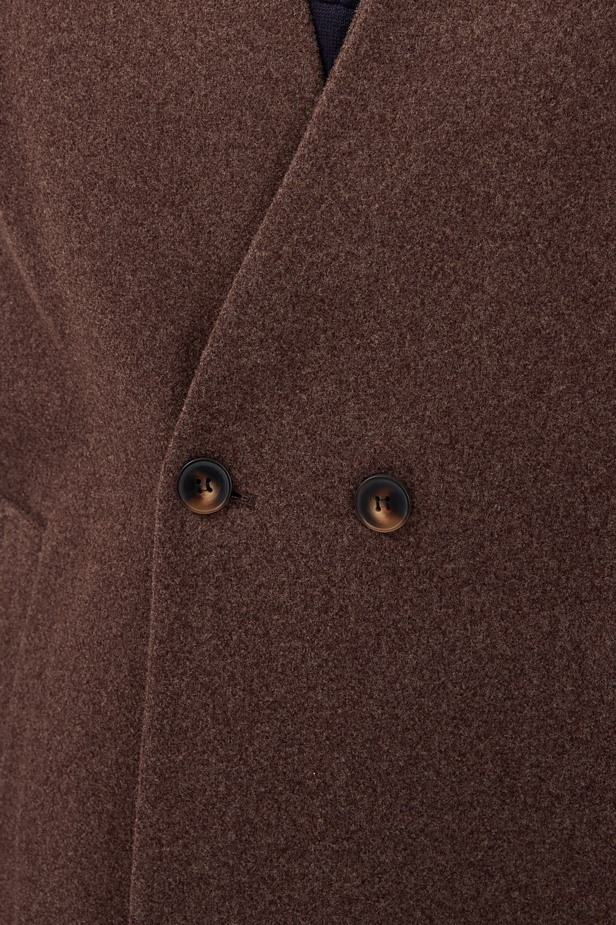 Danger  Erkek Kruvaze Kaşe Palto Mont Kahverengi - Görsel 6