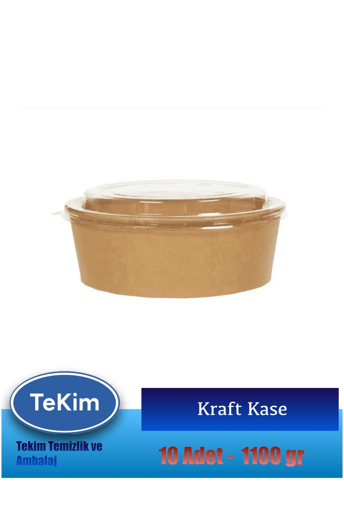 1100 cc Kraft Karton Kapaklı Kase Salata, Bowl, Makarna Kasesi 10 Adet — Koksal Pack — Kase (3)