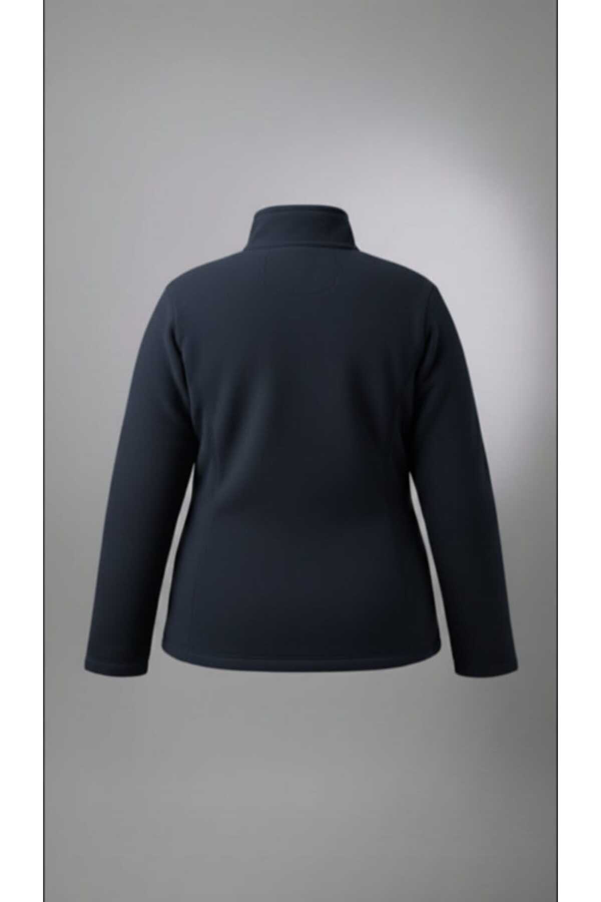 Symirna polar kumaş yarım fermuarlı kadın sweatshirt görsel 5