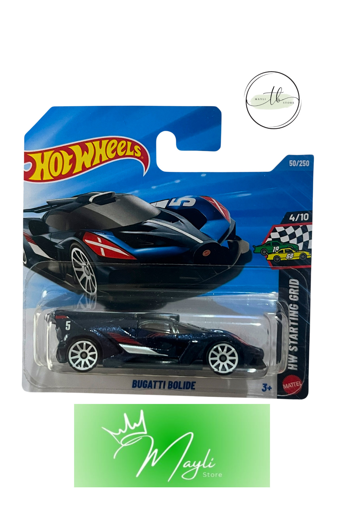 HOT WHEELS Starting Grid Bugatti Bolide 1/64 ölçek 50/250 JJJ20