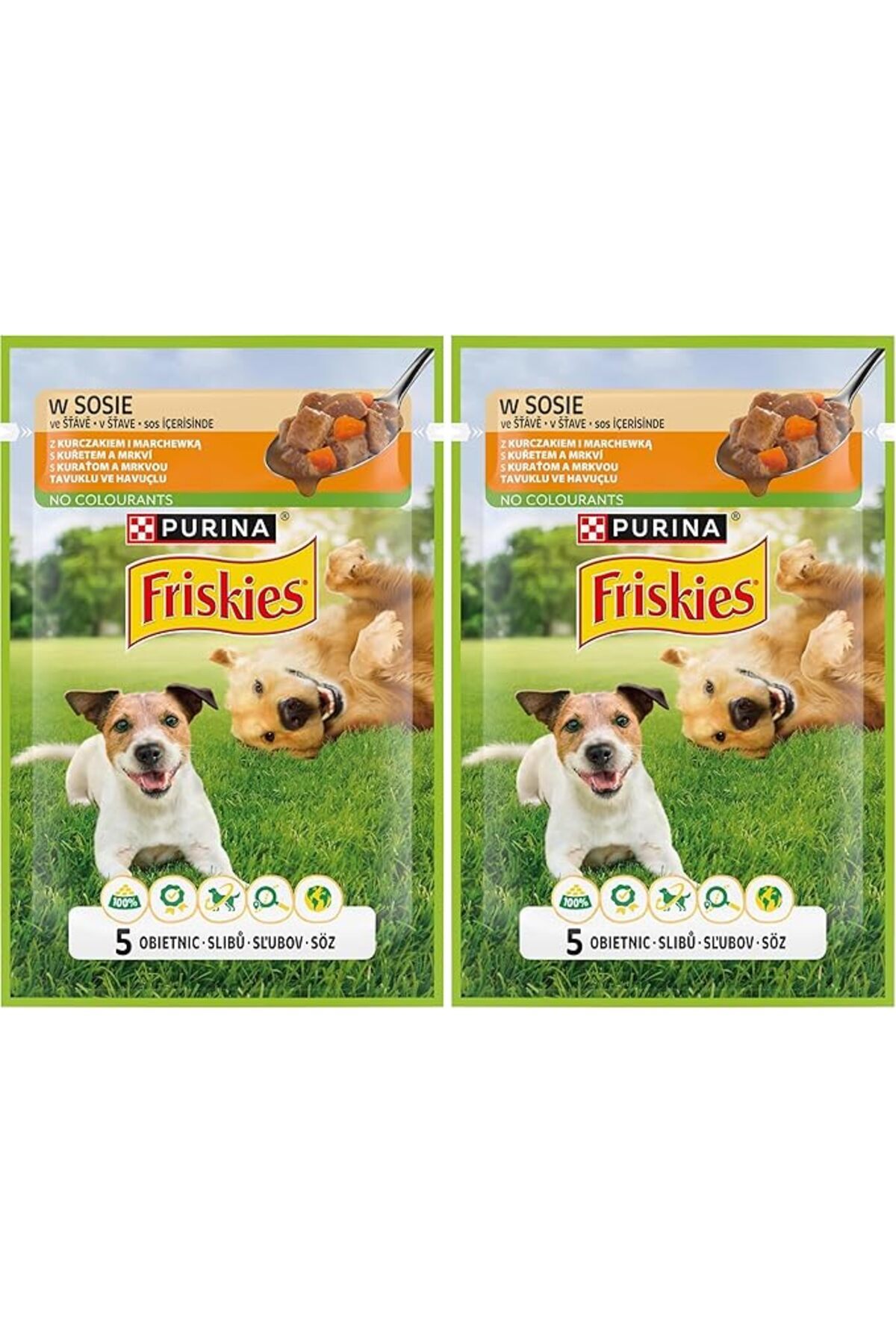 Friskies Yetişkin Köpekler için Tavuklu Sebzeli Yaş Mama 85 Gram 2li paket