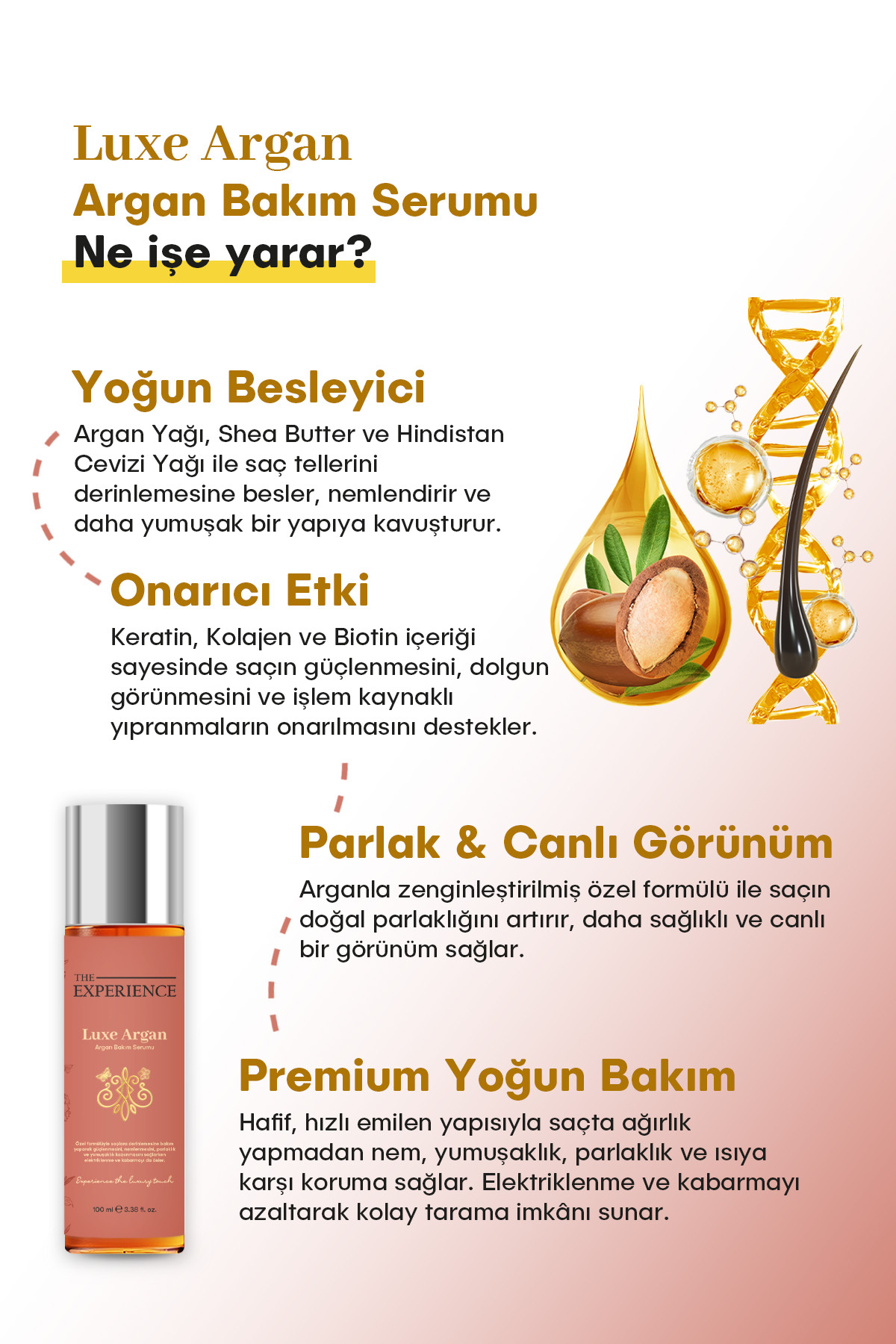 Luxe Argan Bakım Serumu 100 ml — EXP-013 — تصویر 2 از 5